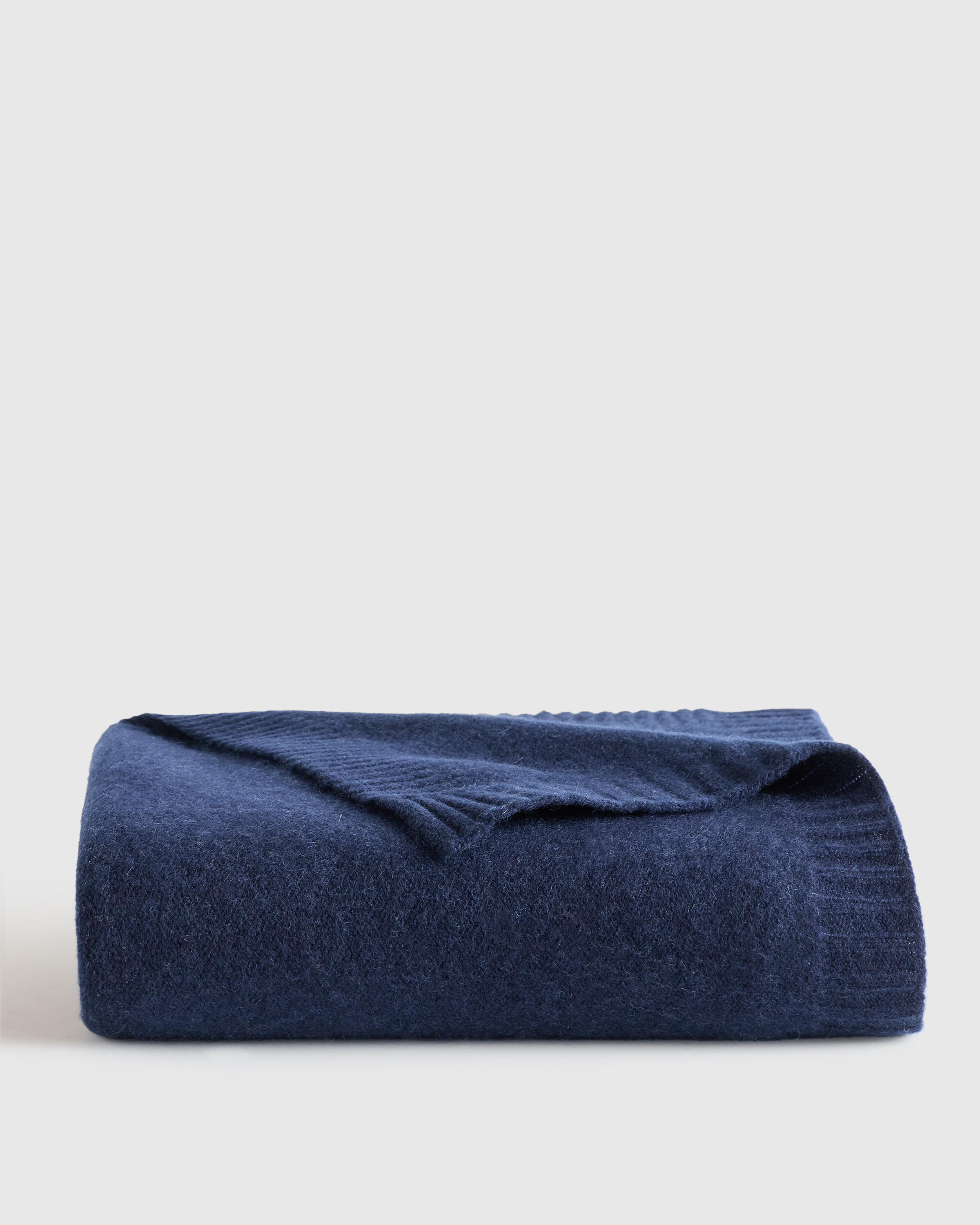 True Navy Mongolian Cashmere Luxe Knit Baby Blanket