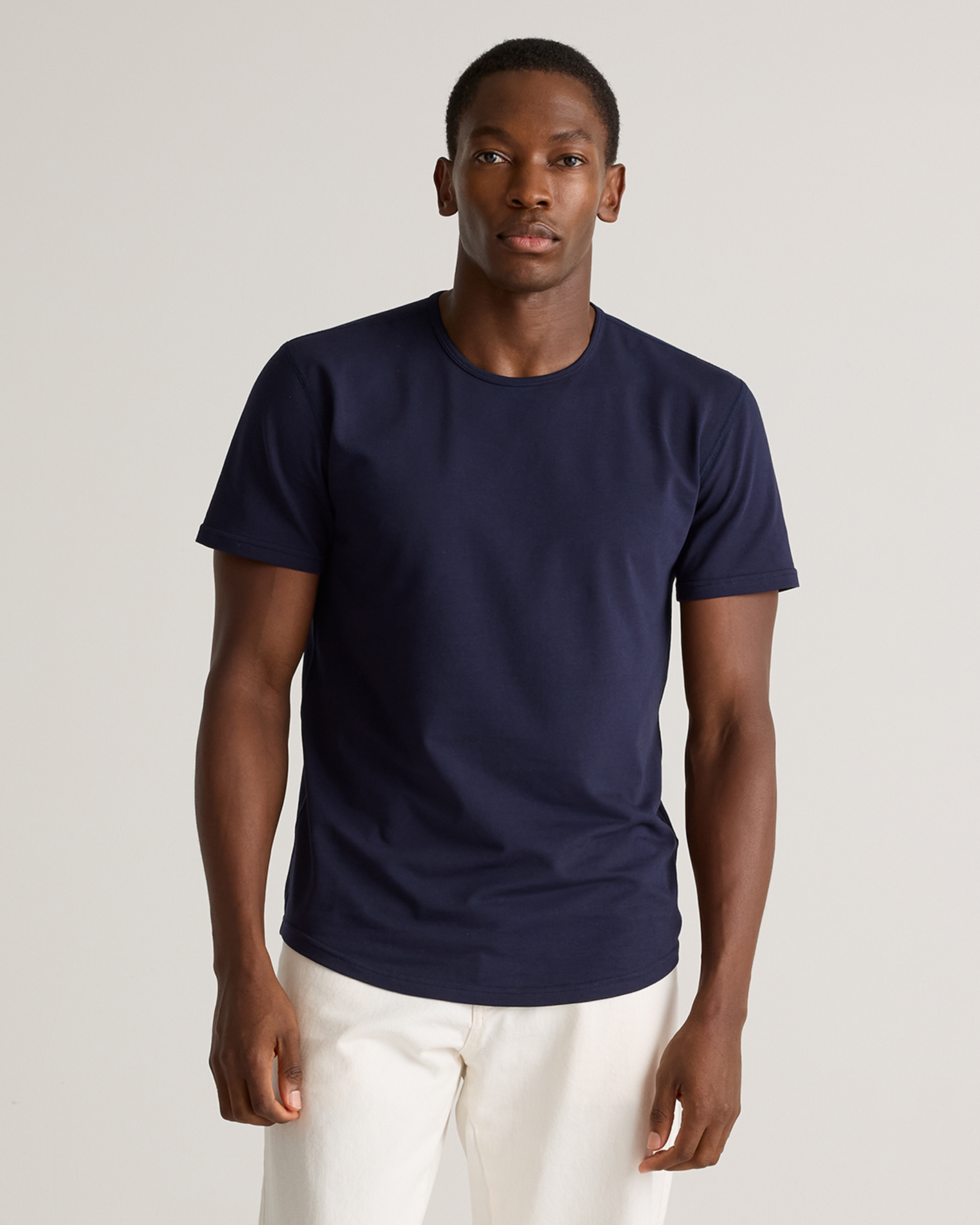 Quince Men's Flex Curve Crewneck T-shirt In Deep Navy