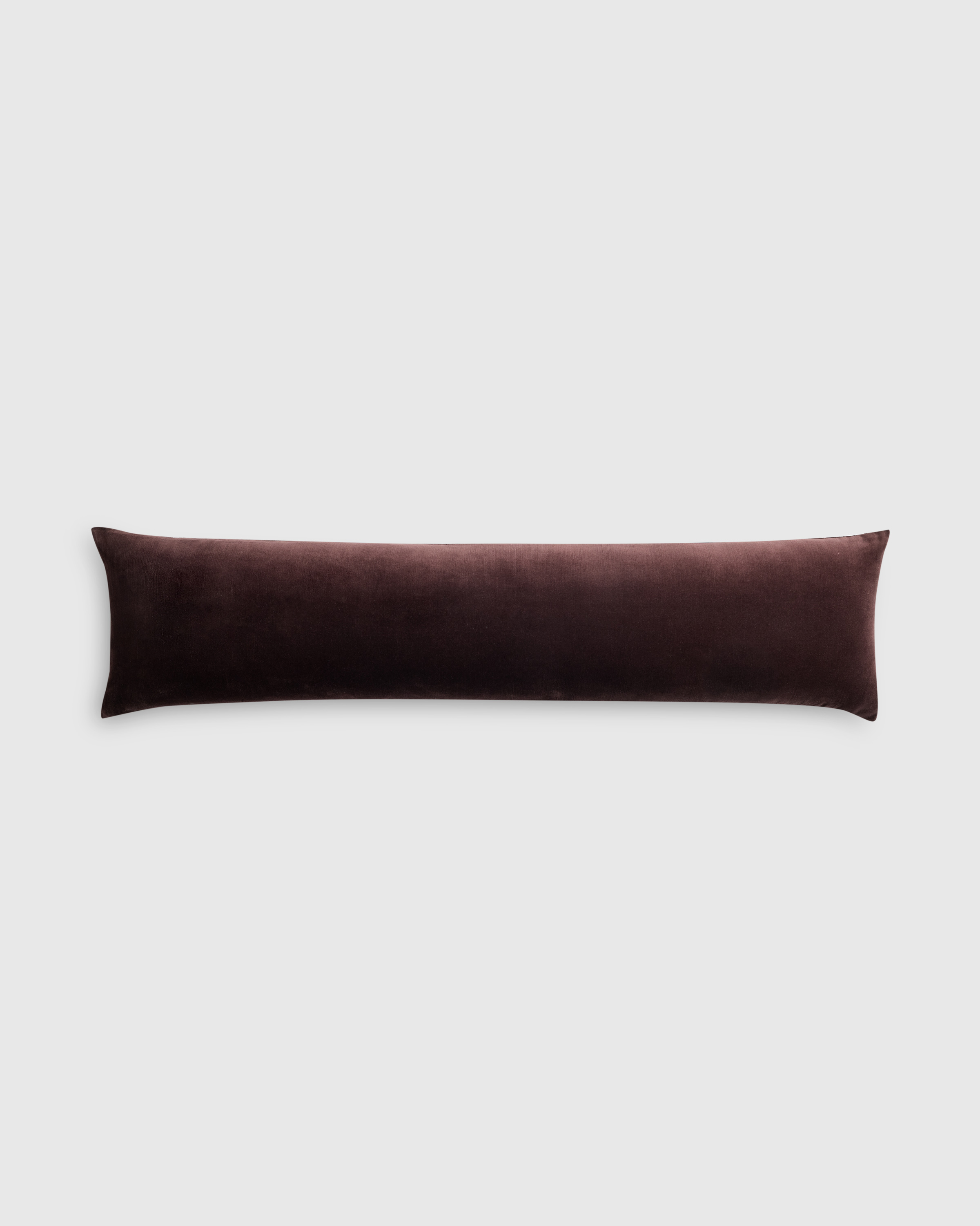 Espresso Cotton Velvet Oversized Lumbar Pillow Cover