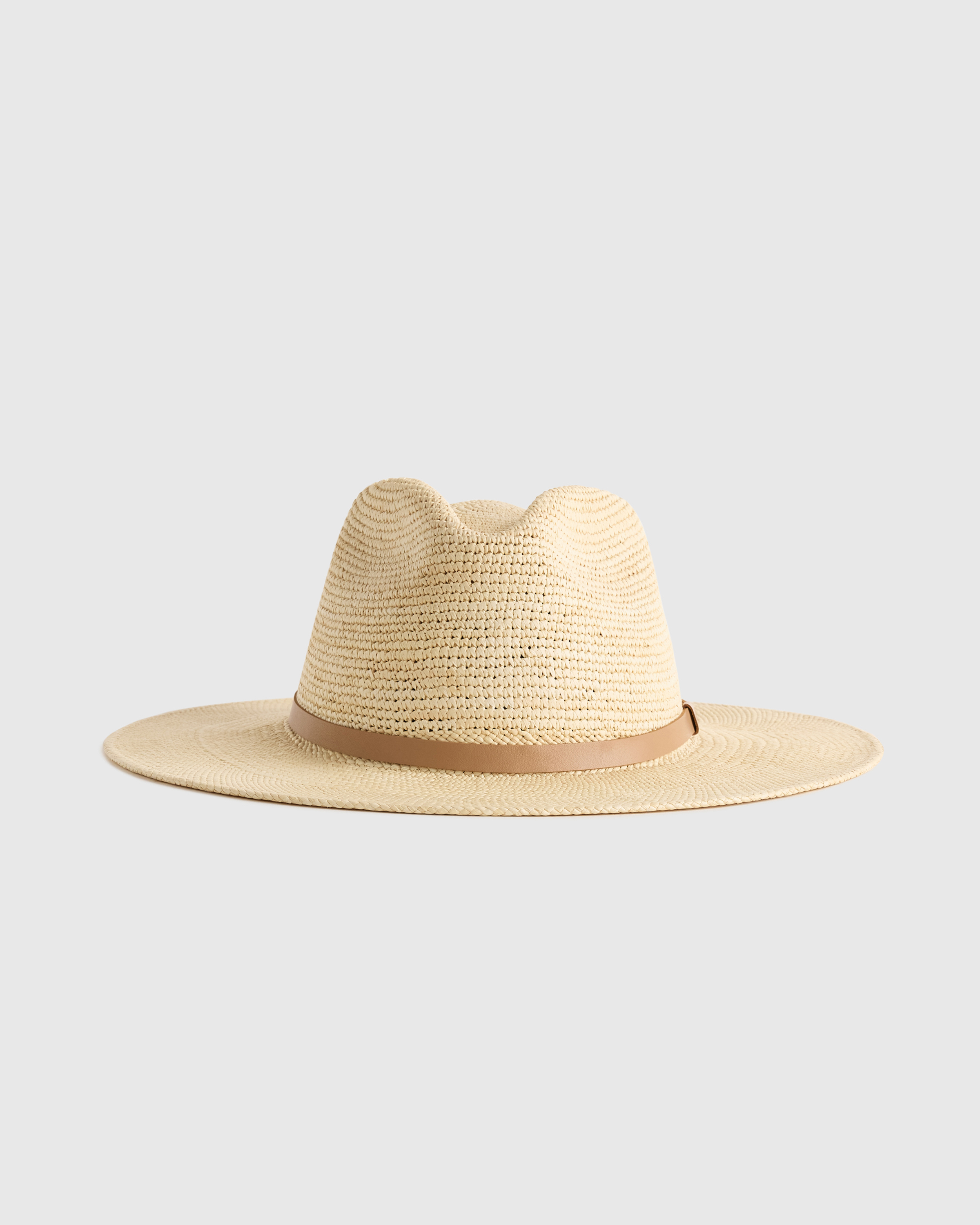 Natural Toquilla Straw Crochet Fedora