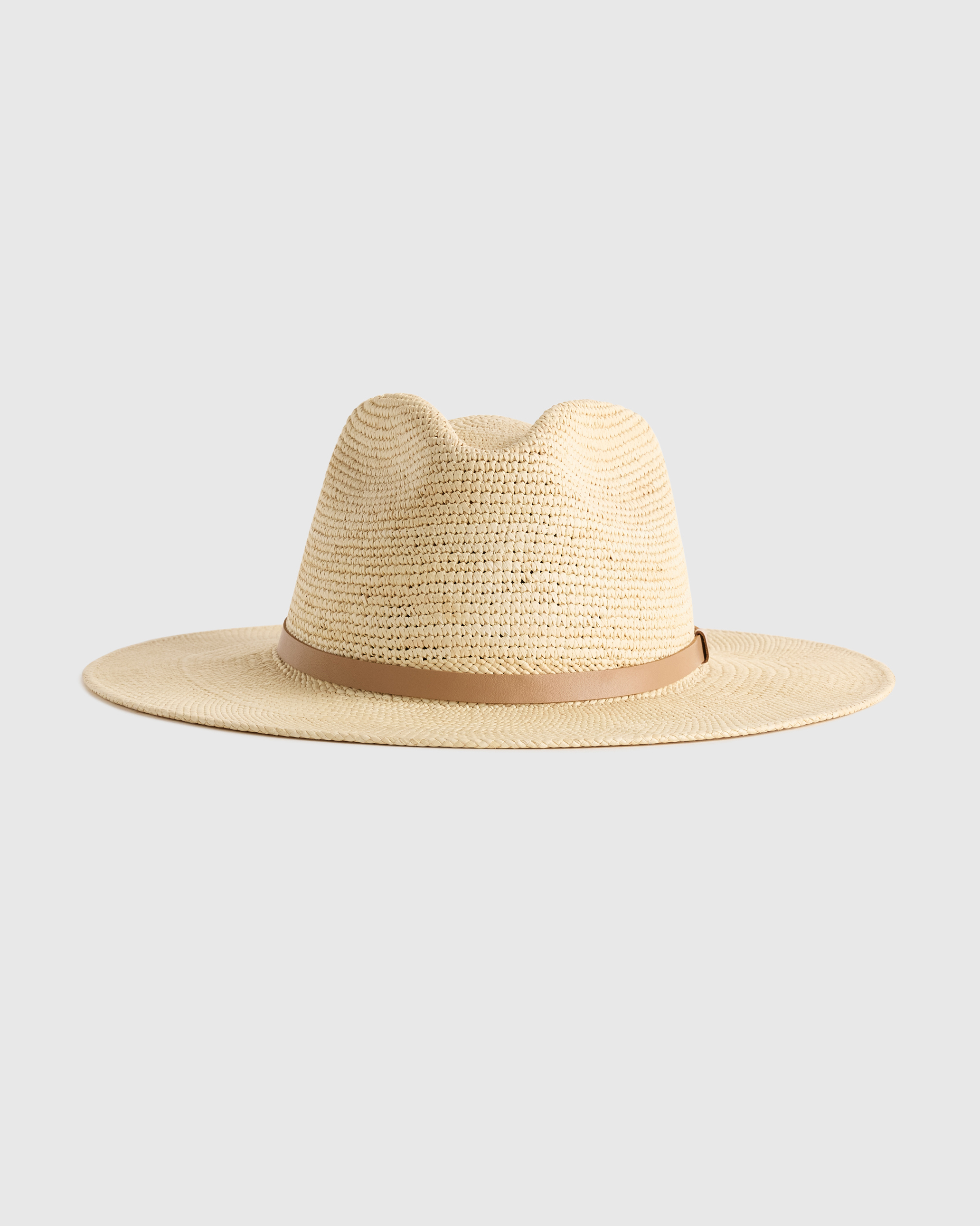 Natural Toquilla Straw Crochet Fedora