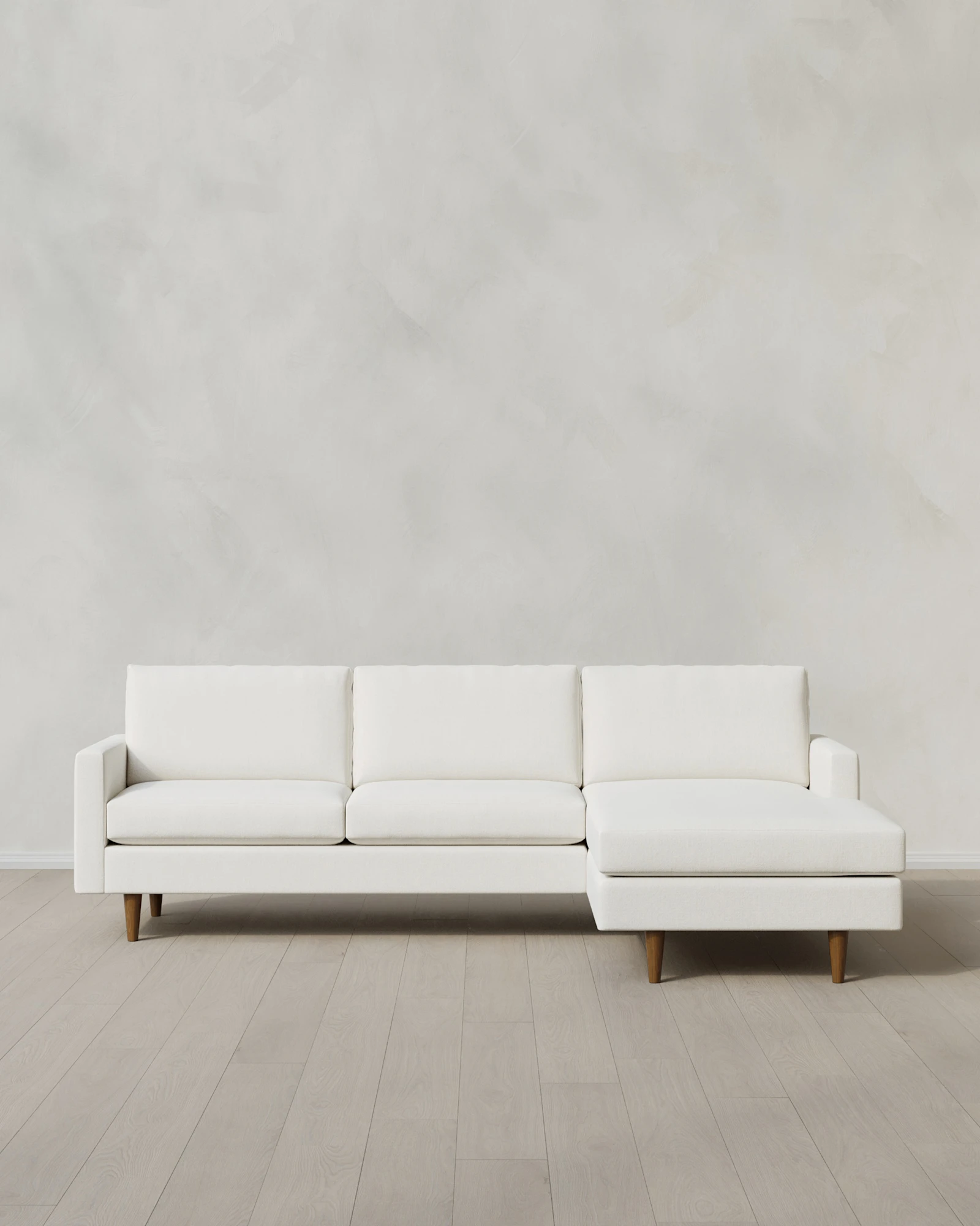 Atlas Midcentury Chaise Sectional in Performance Fabric