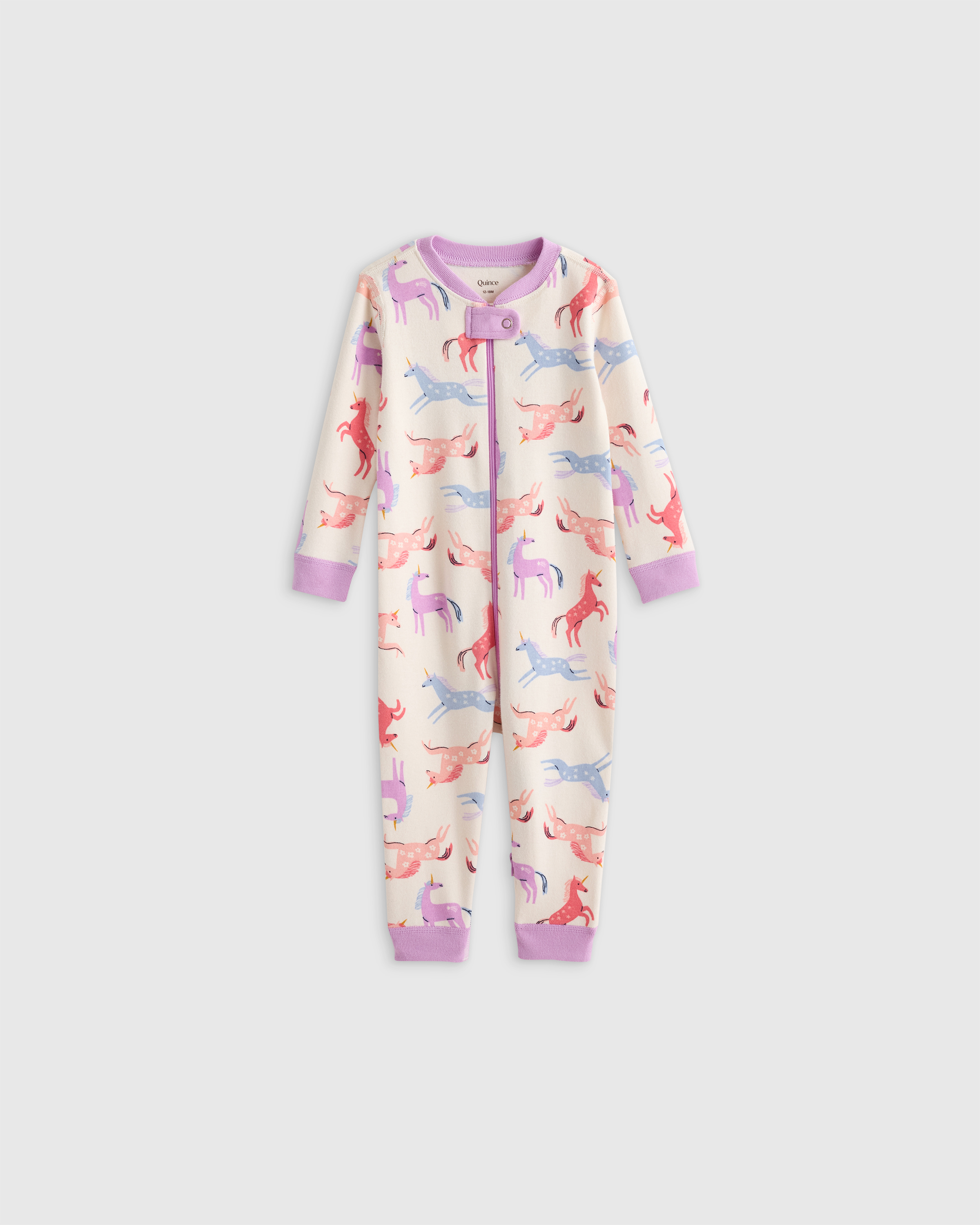 Unicorn 100% Organic Cotton One Piece Pajama