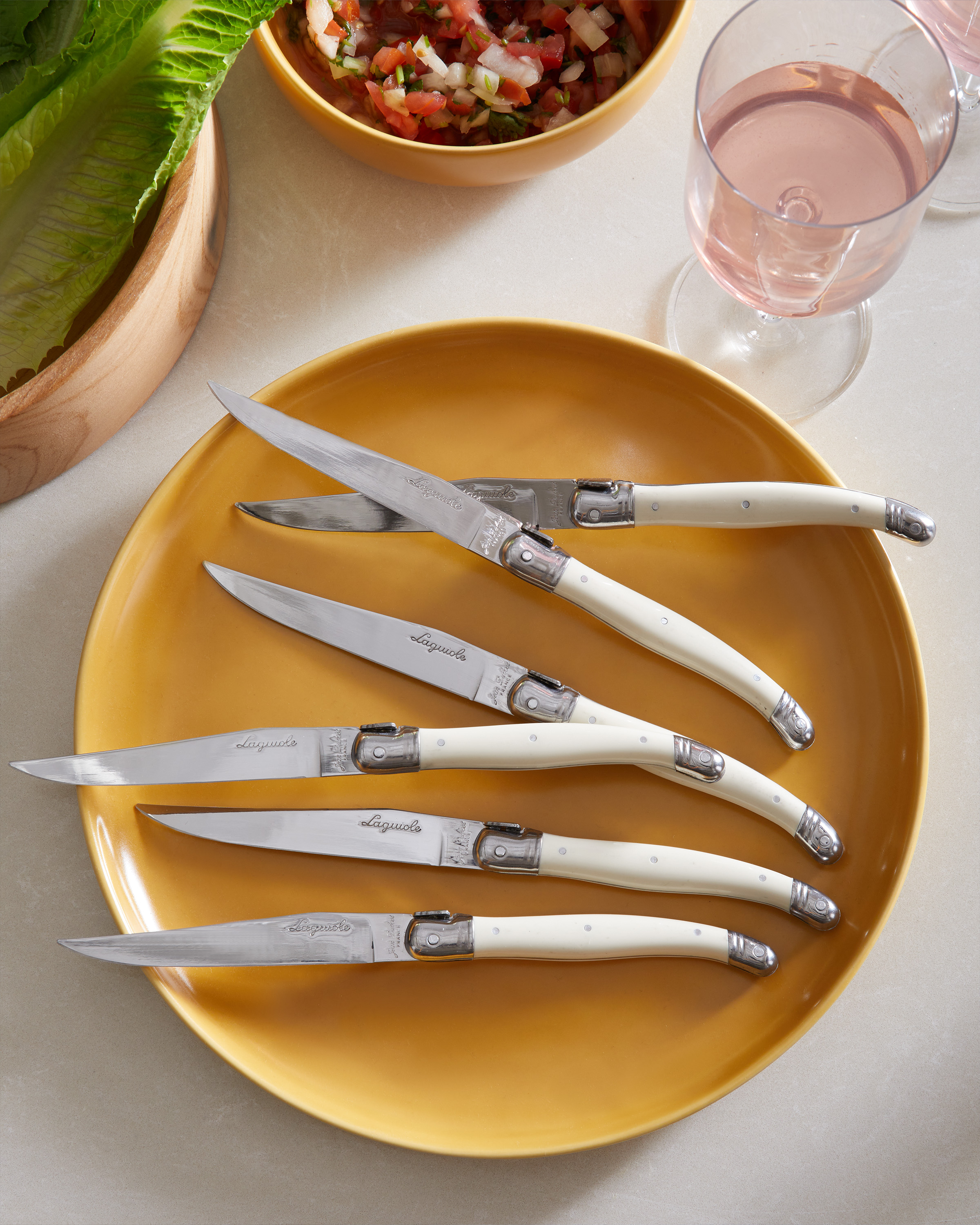Kitchen LaguioleSteakKnives Ivory 665