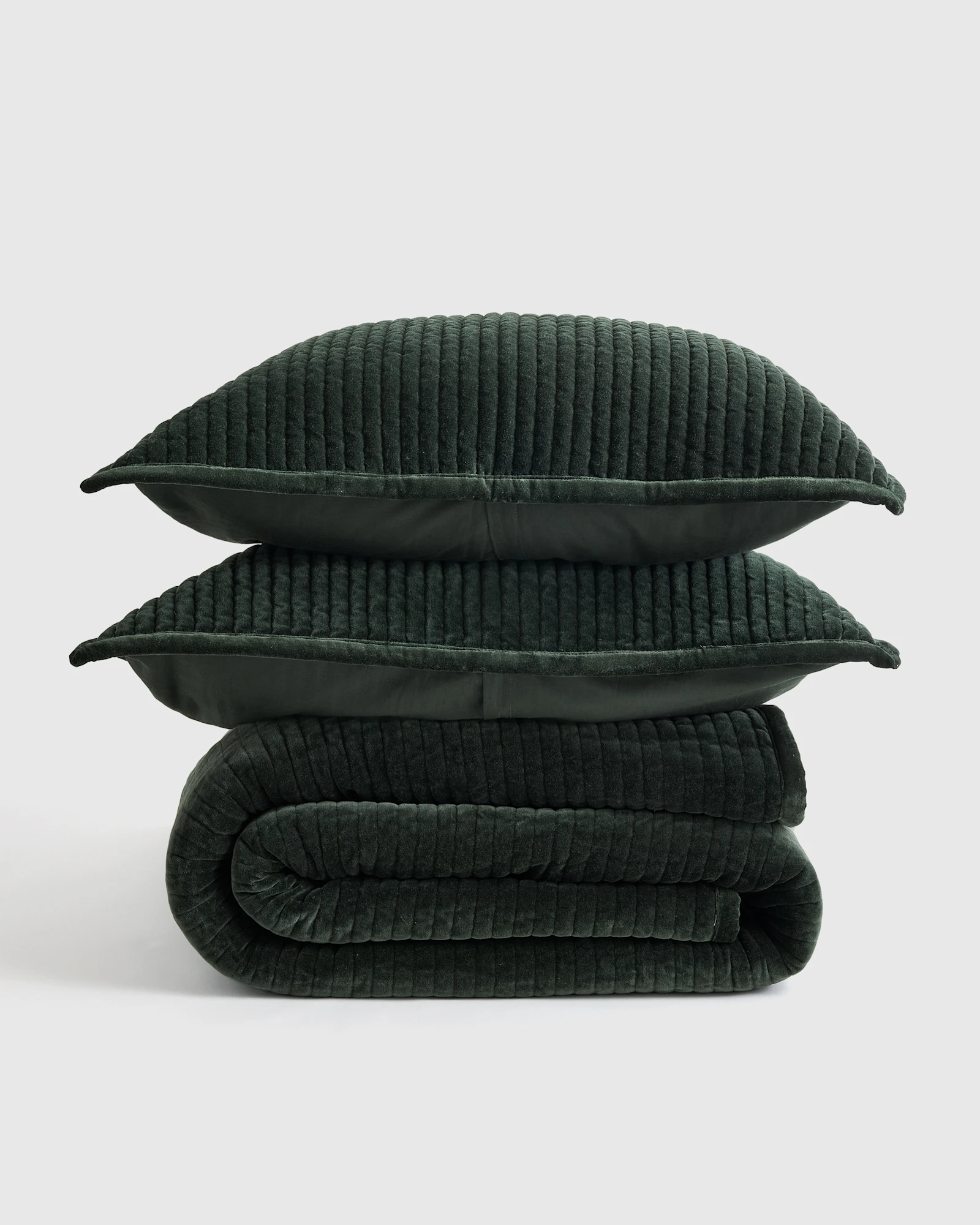 100% Cotton Velvet Channel Quilt Set