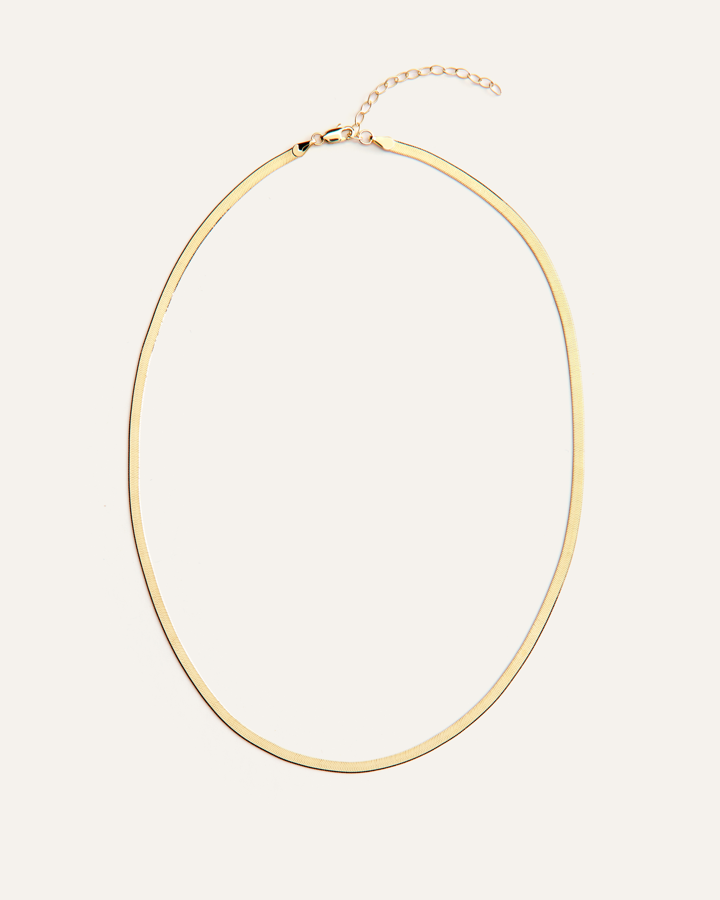 Yellow Gold 10K Gold Herringbone Chain Necklace