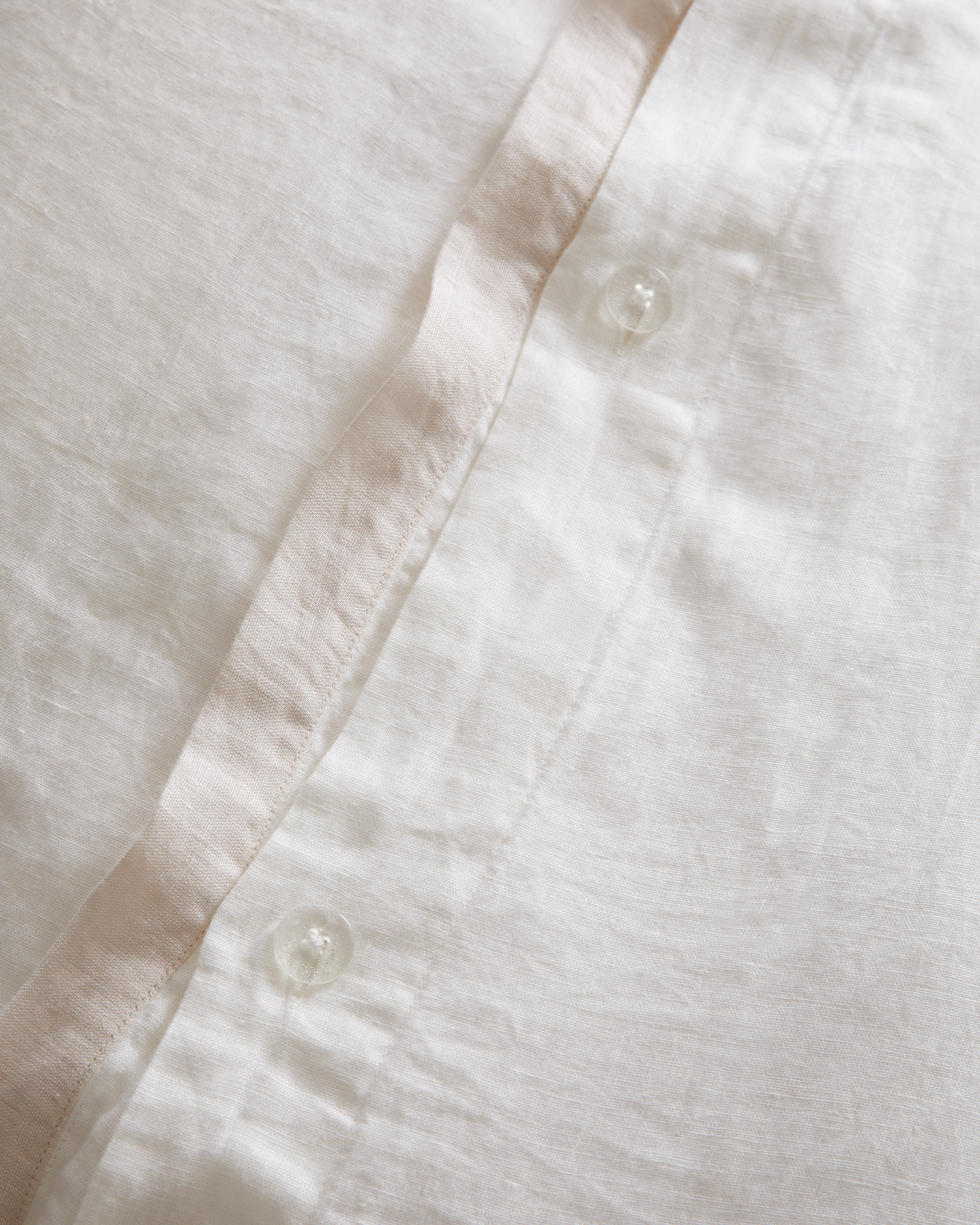 European Linen Contrast Flange Duvet Cover Set - Thumbnail 2