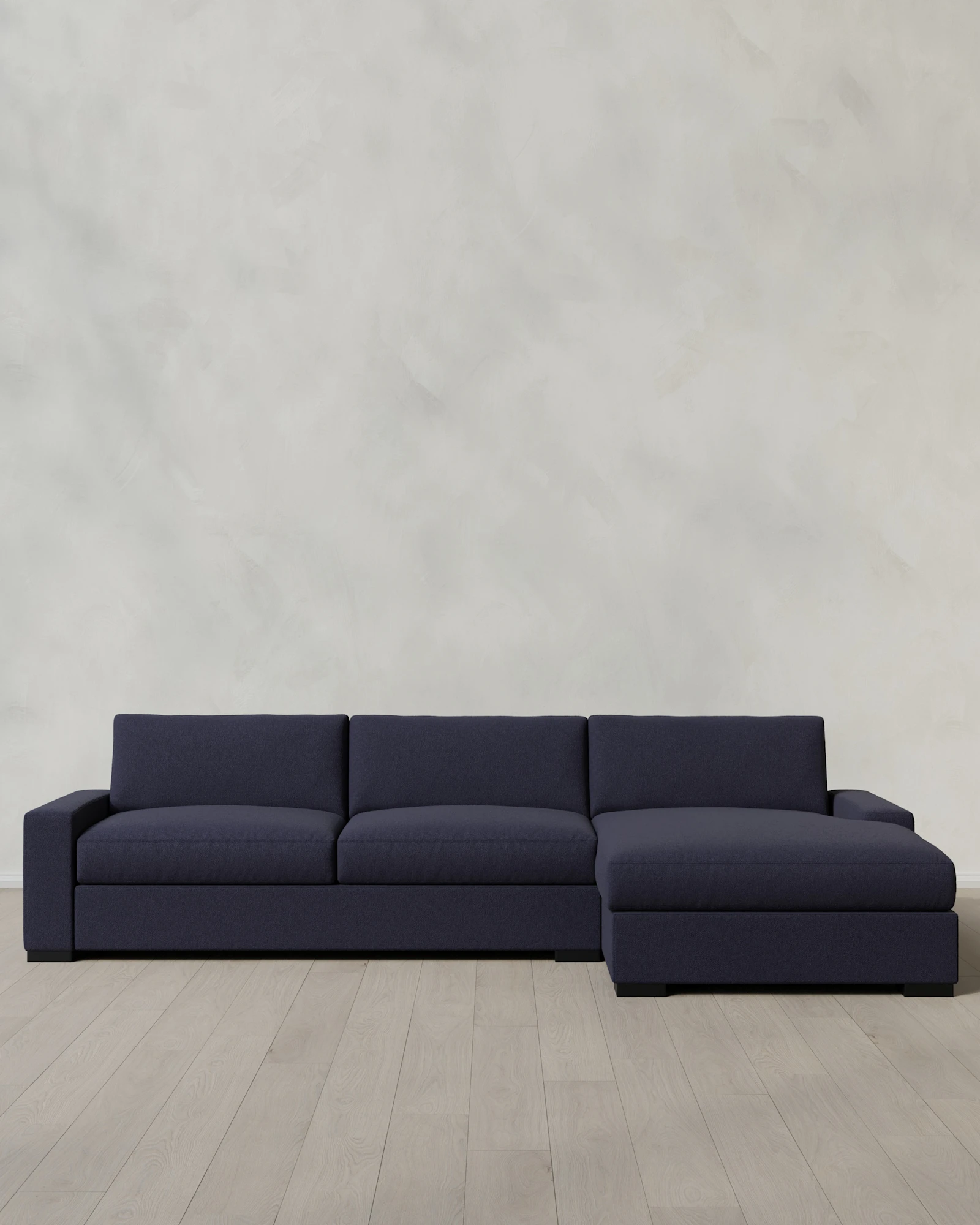 Performance Basketweave Track Arm Chaise Sectional