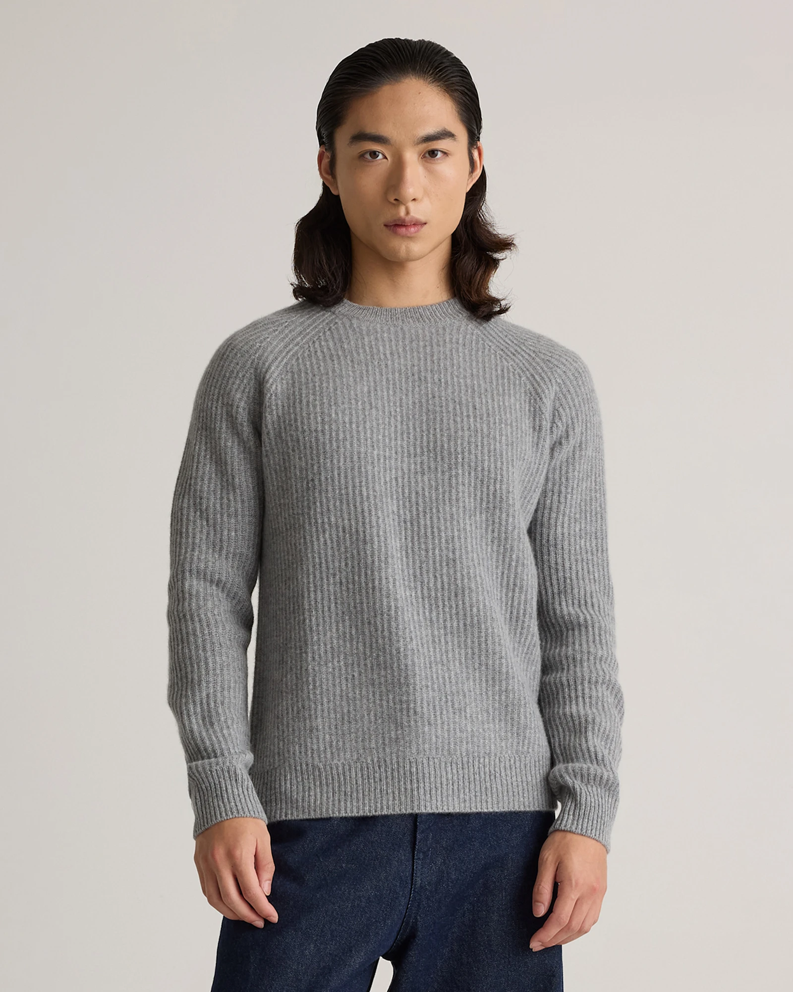 Mongolian Cashmere Fisherman Crewneck Sweater