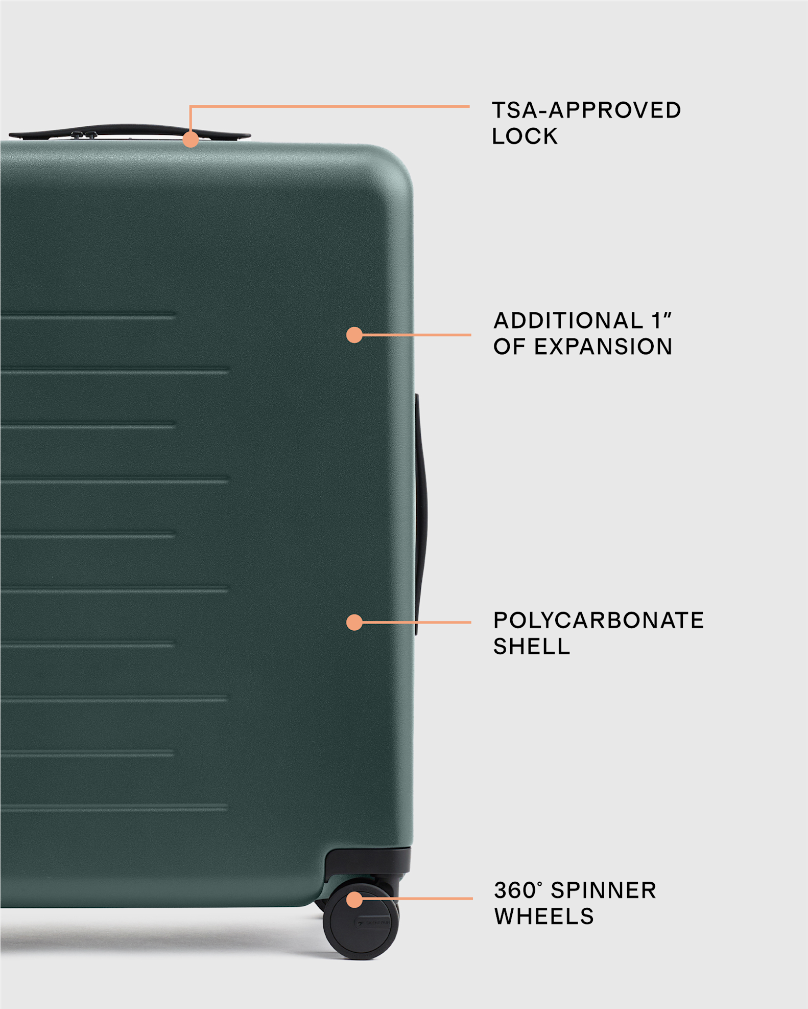 Expandable Check In Hard Shell Suitcase 24