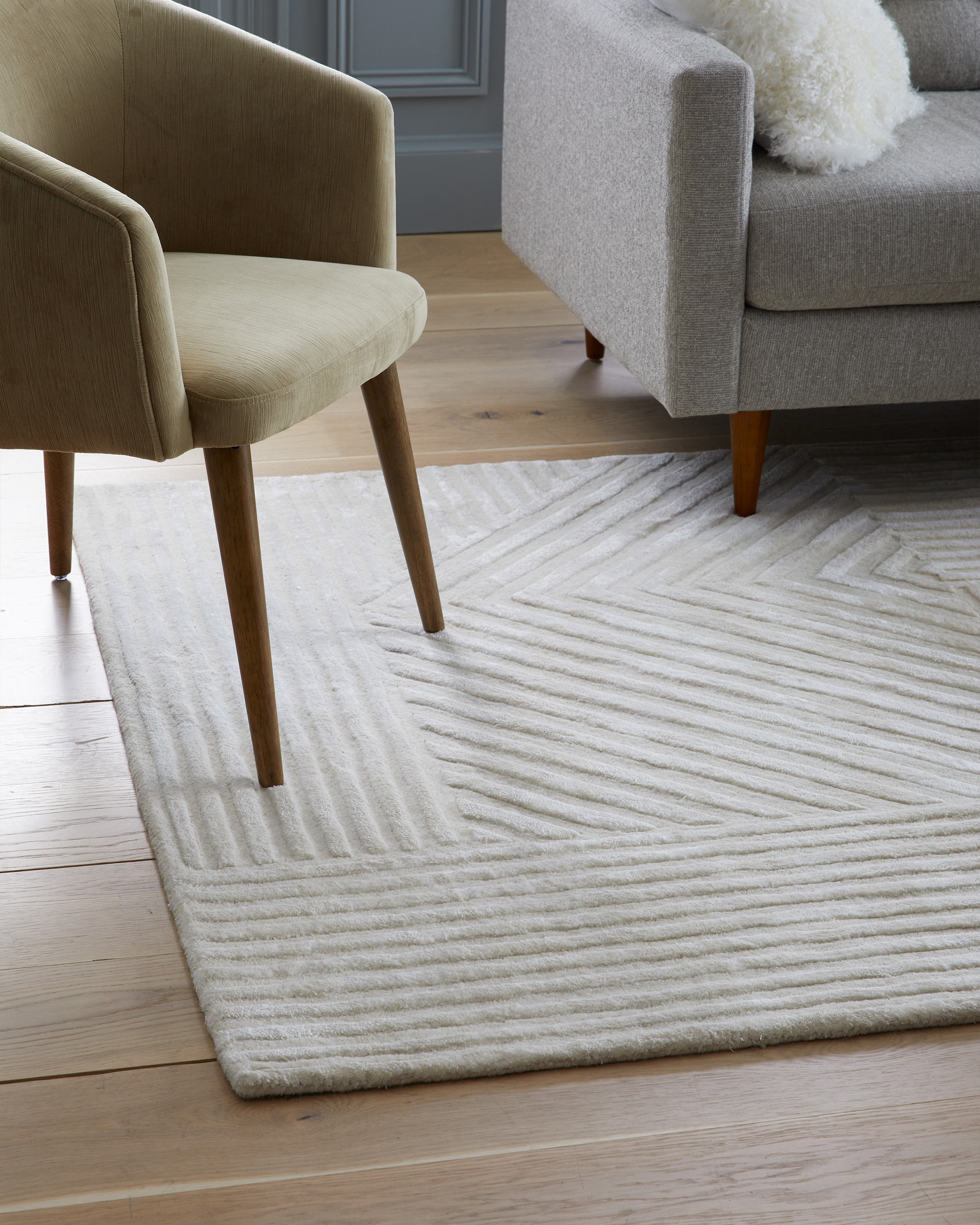 Flint Wool Textured Rug - Thumbnail 5