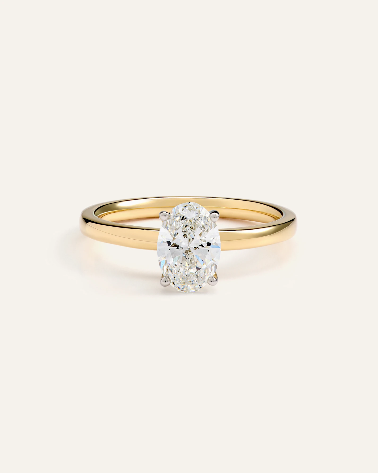 Lab Grown Diamond Oval Comfort Fit Engagement Ring