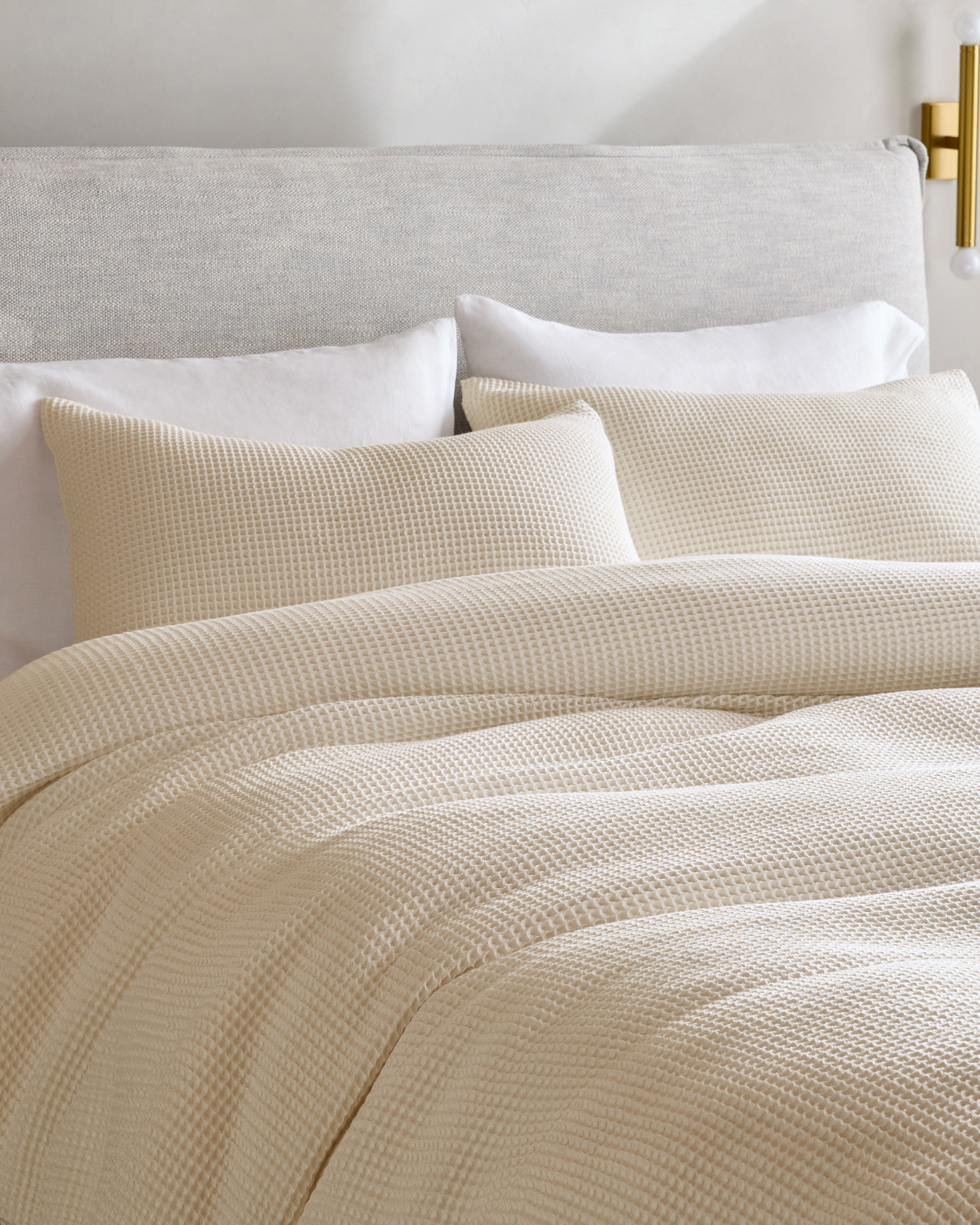 Undyed Organic Waffle Sham Set