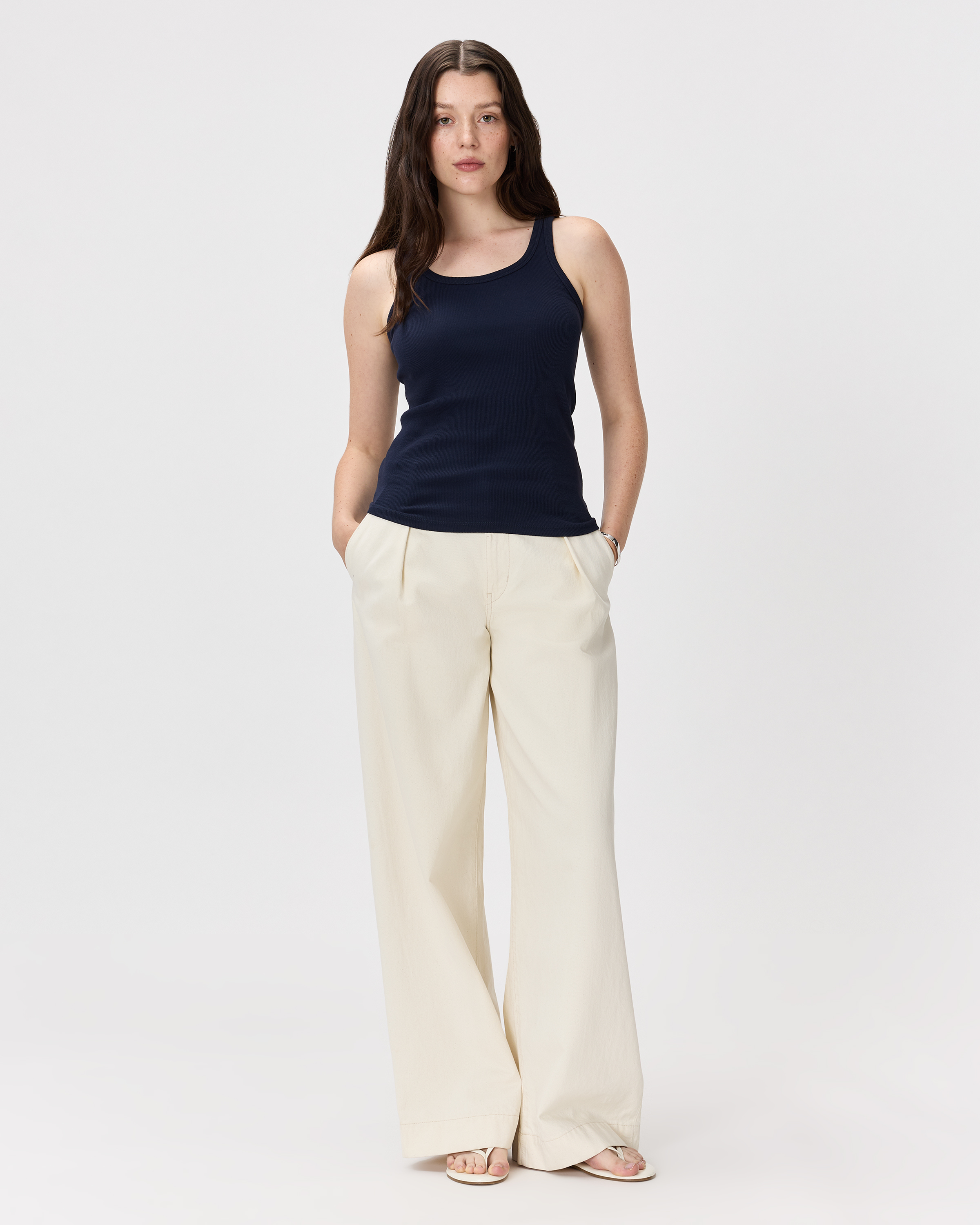 Organic Cotton Micro-Rib Scoop Neck Tank