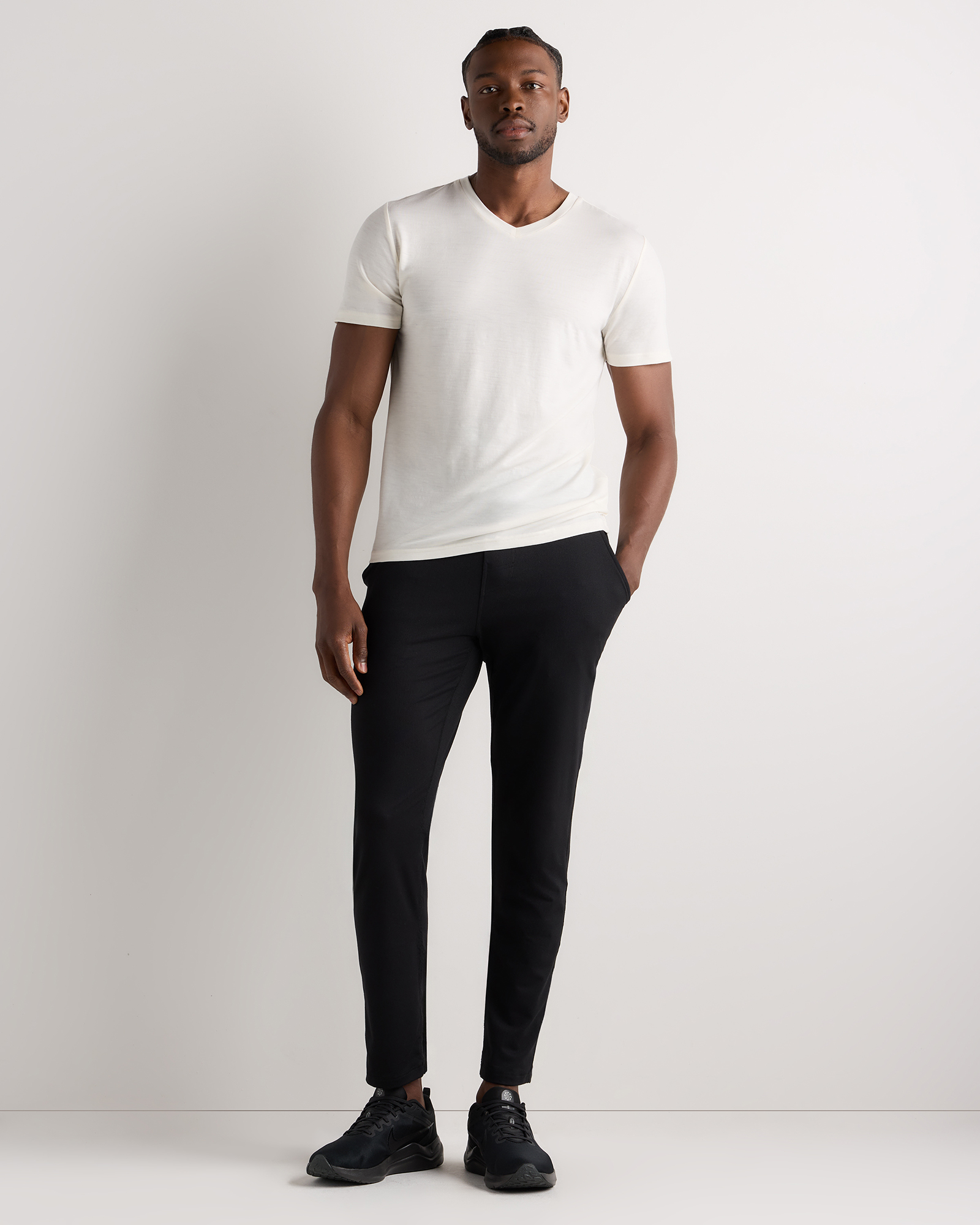 100% Merino Wool All-Season V-Neck Base Layer Tee