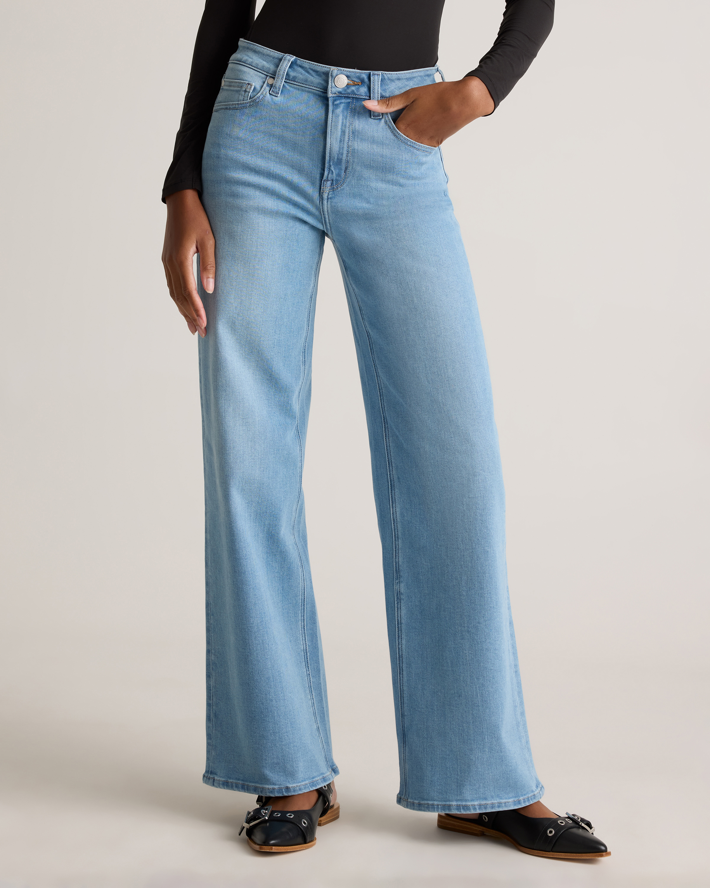Jean Femme Lee Relaxed Straight Leg - Taille 32 - Longueur D'entrejambe 31 - Délavé Moyen - Occasion Très Bon état