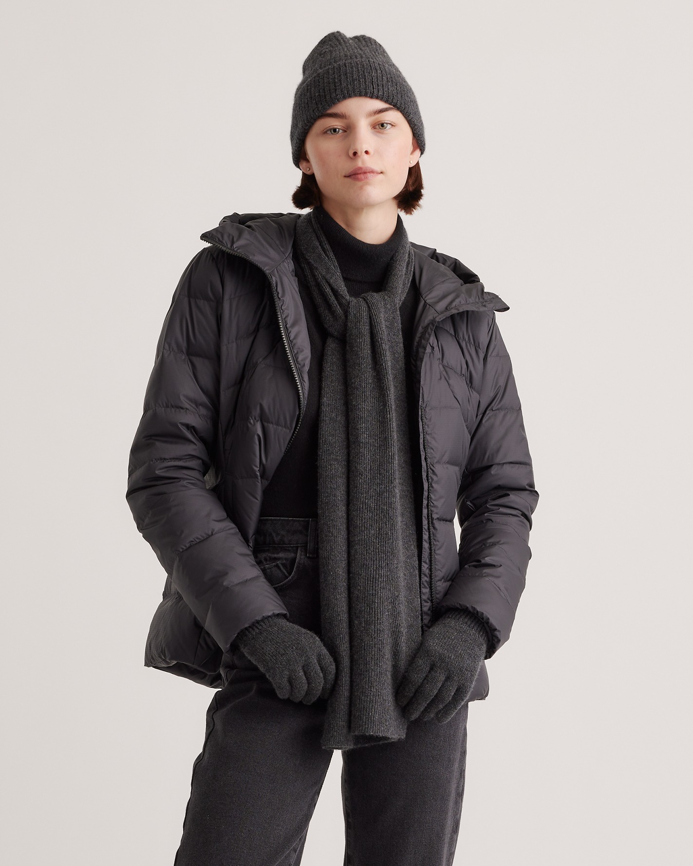 Charcoal Mongolian Cashmere Scarf