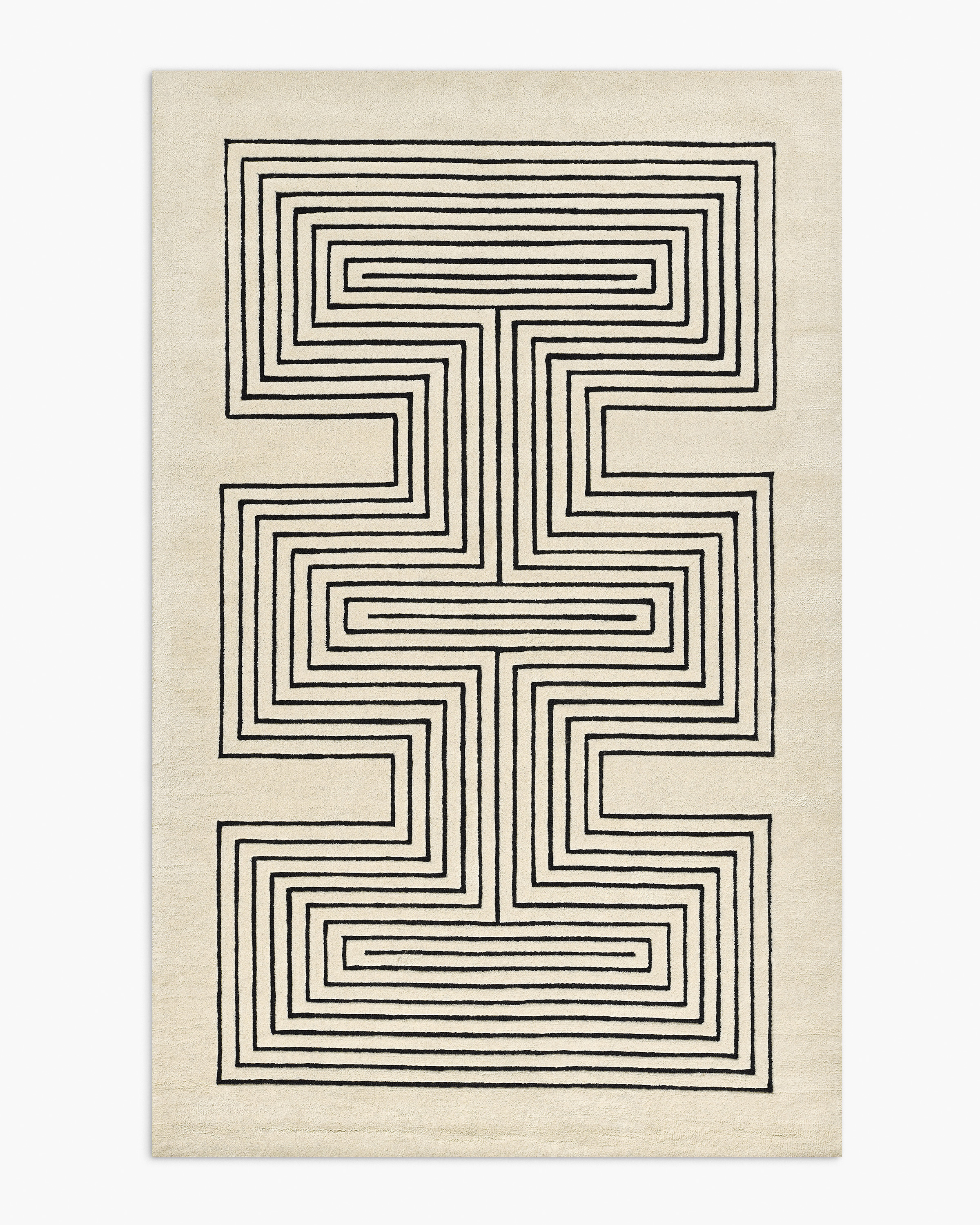 White Langdon Hand-Tufted Wool Rug