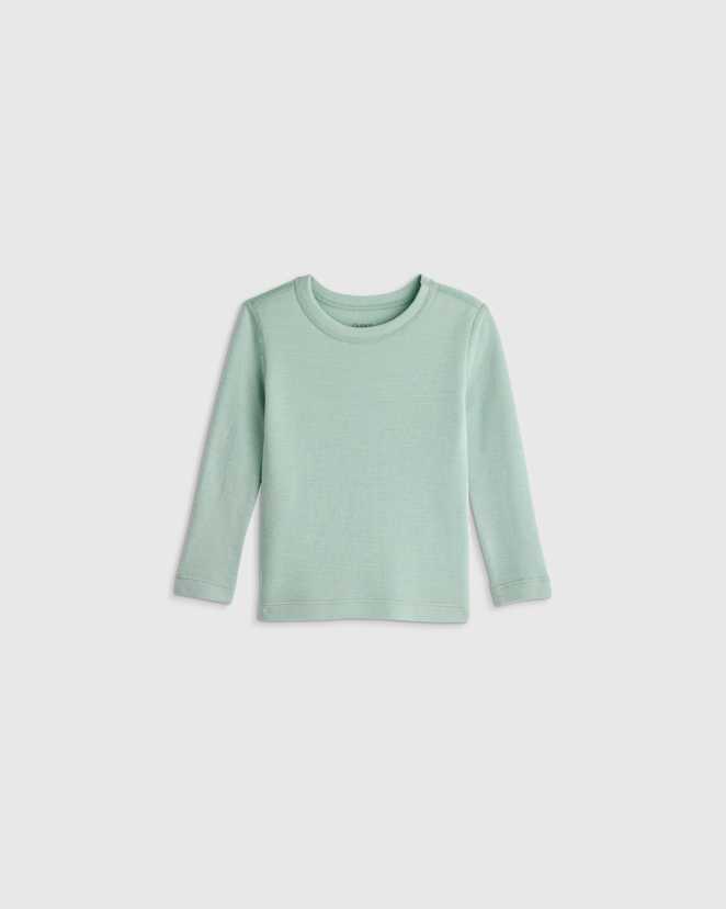 U--1134 BABY 100 Merino Wool All-Season Base Layer Long Sleeve and Legging Set Sea Dream 16141 CROPPED