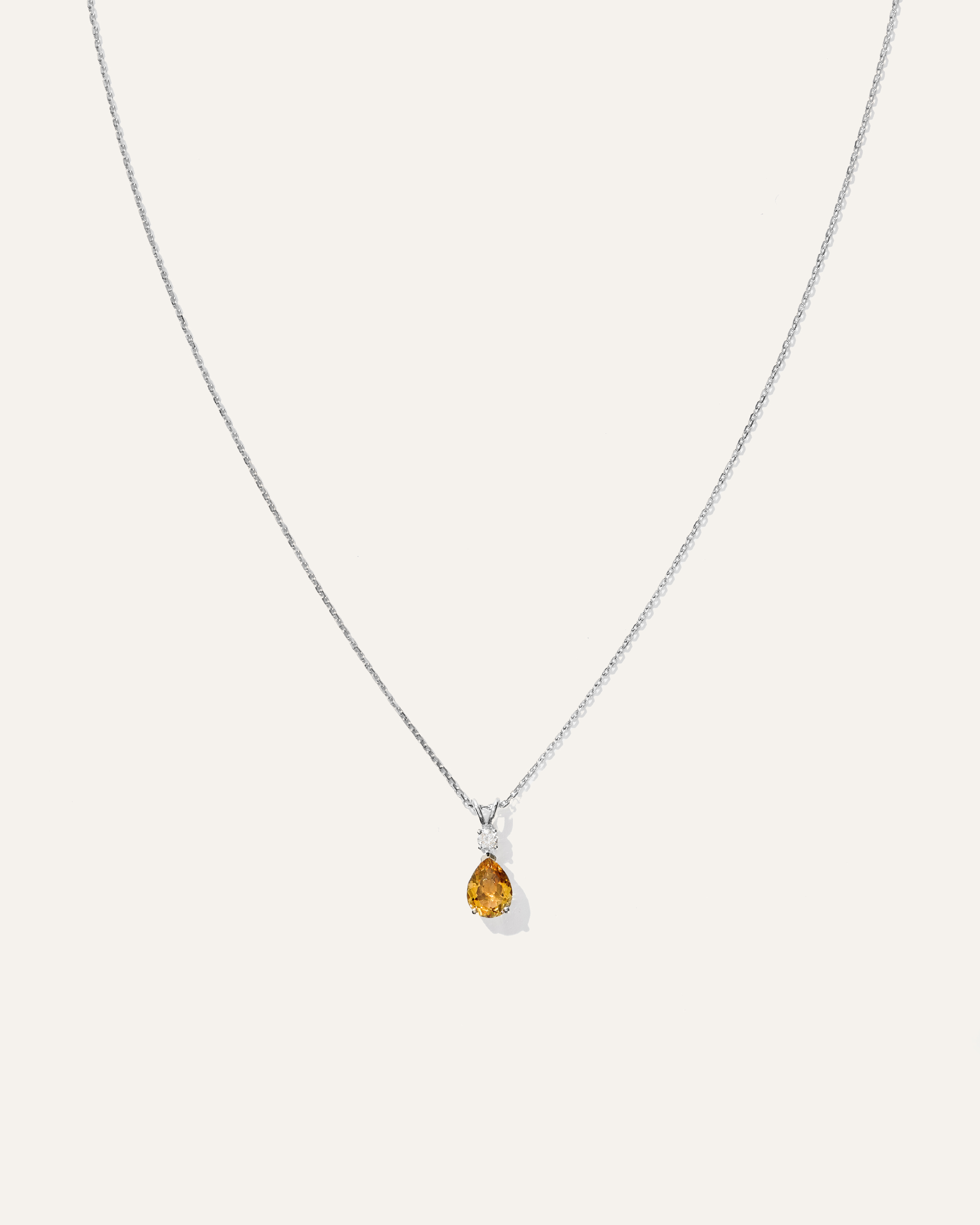 Quince Women's 14k Gold Diamond & Semi-precious Gemstone Drop Necklace In White Gold