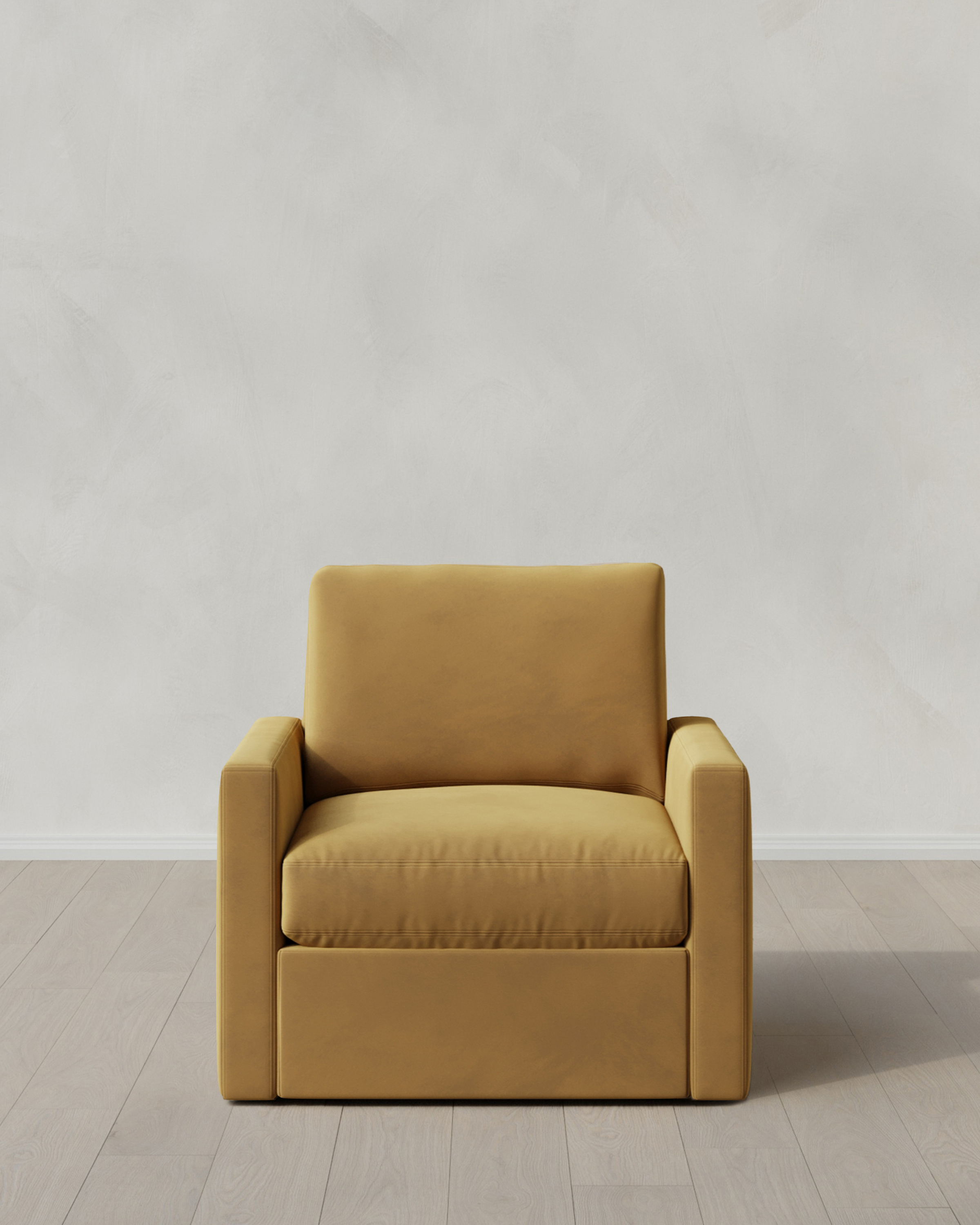 Caramel Brennan Swivel Chair in Performance Velvet