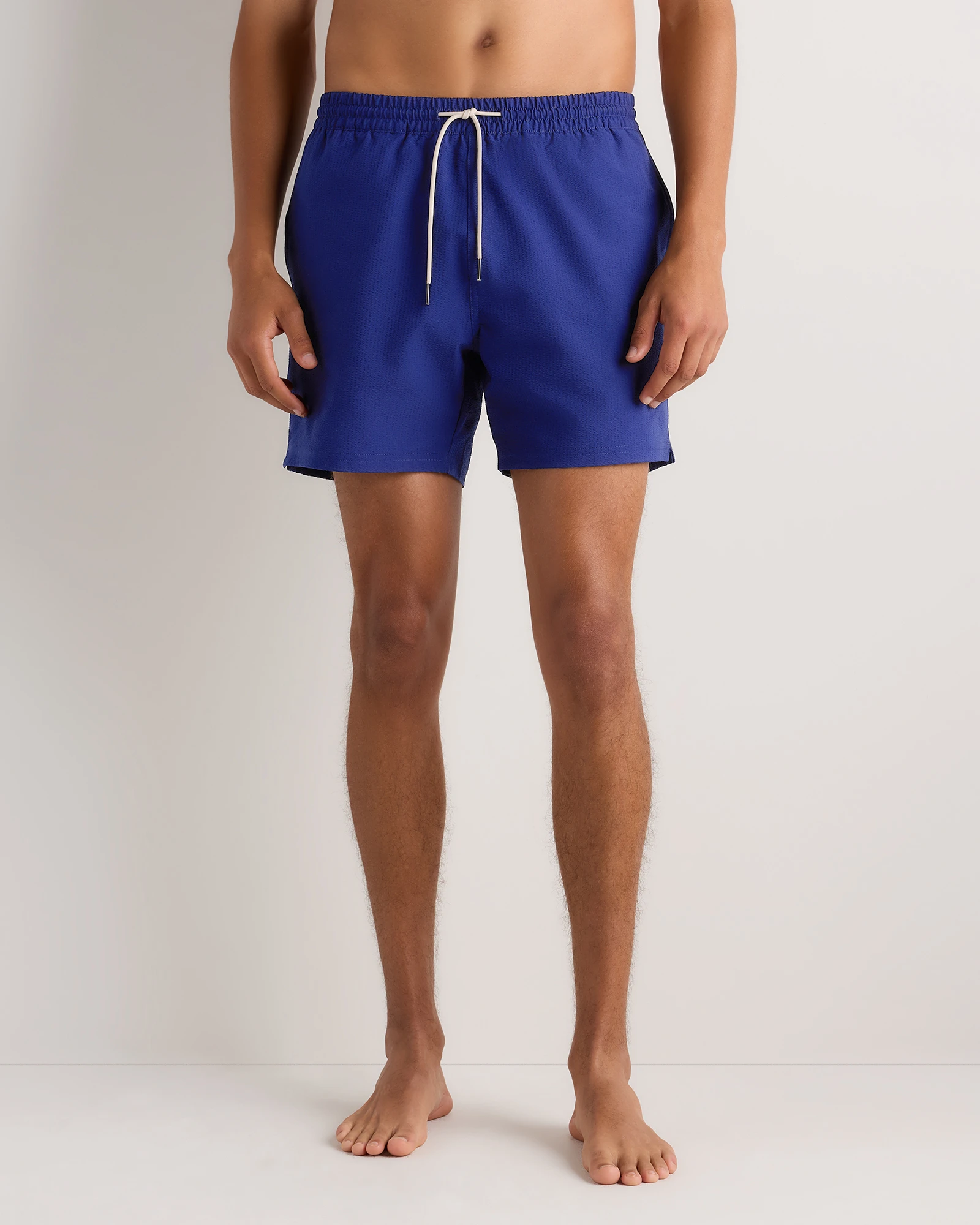 Men's Seersucker Swim Trunks - 5.5"