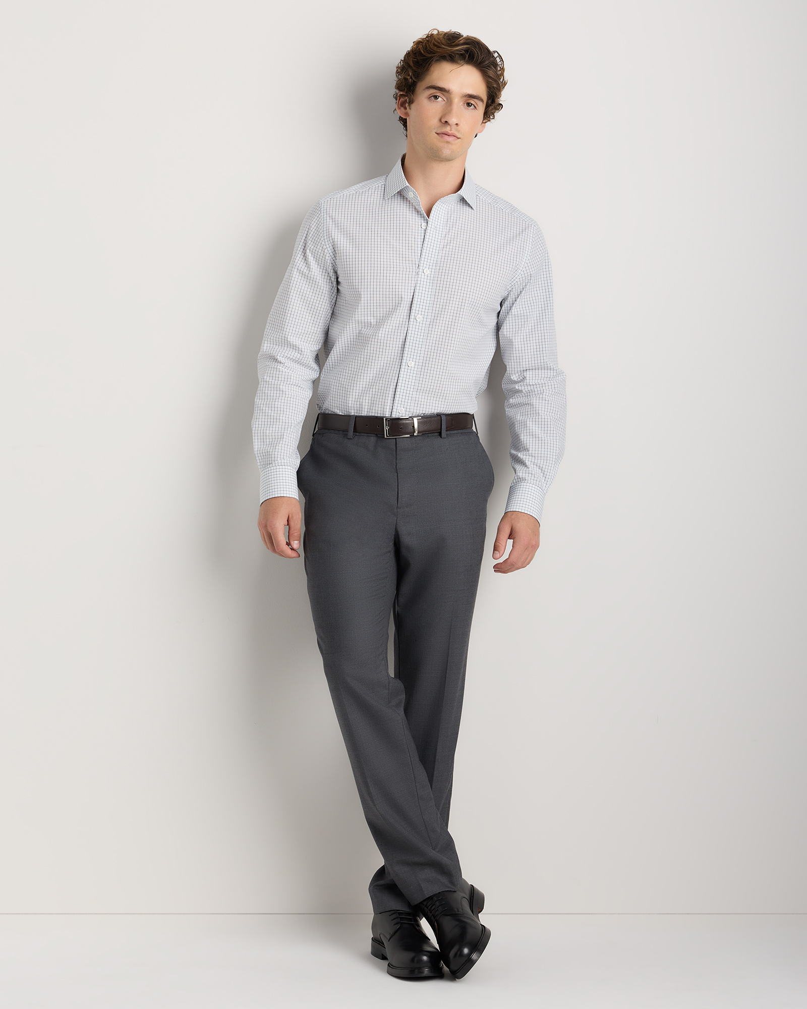 poplin dress shirt men Tailored Slim-Fit Premium Cotton Poplin Dress Shirt