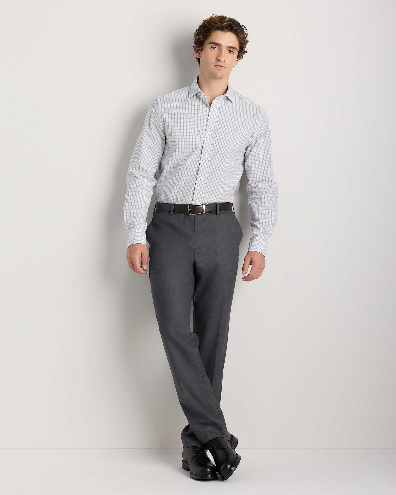 poplin dress shirt men Tailored Slim-Fit Premium Cotton Poplin Dress Shirt