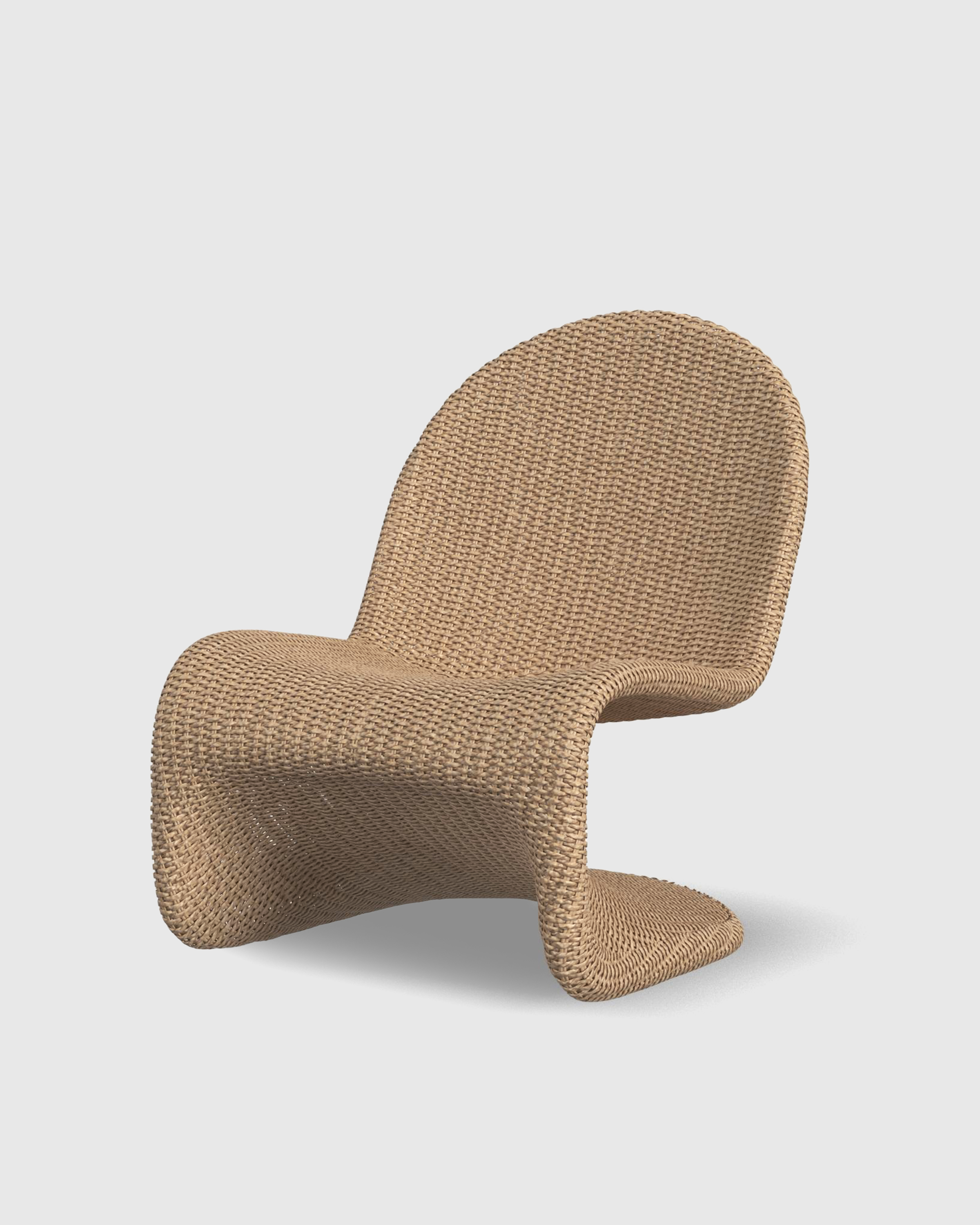 Curved All-Weather Wicker Indoor/Outdoor Lounge Chair - thumbnail 3