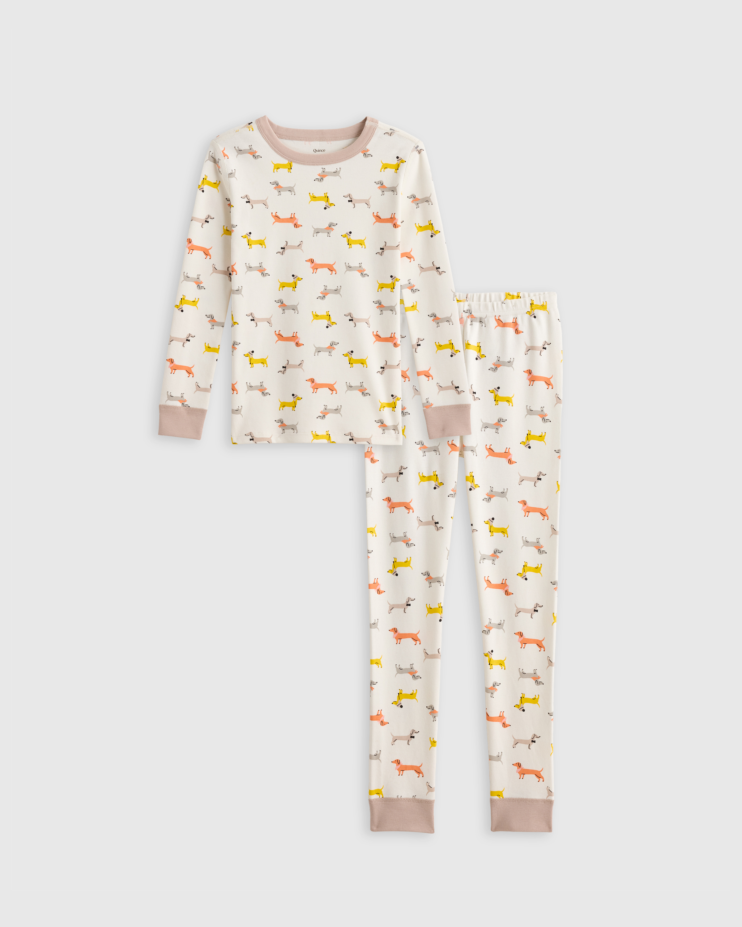 Puppies 100% Organic Cotton Long Sleeve and Pant Pajama Set