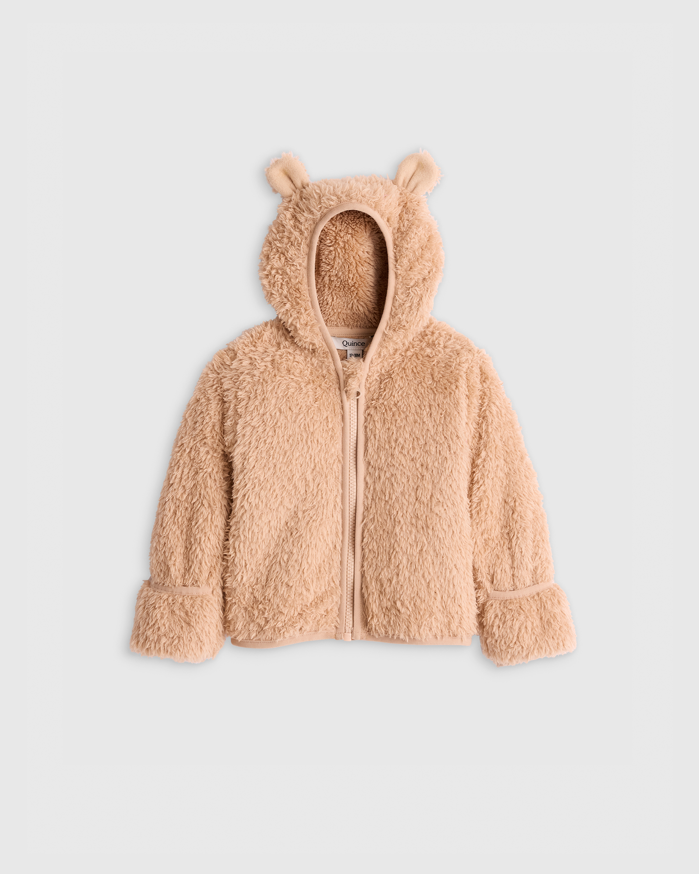 Quince Recycled Sherpa Fleece Bear Jacket In Teddy Brown
