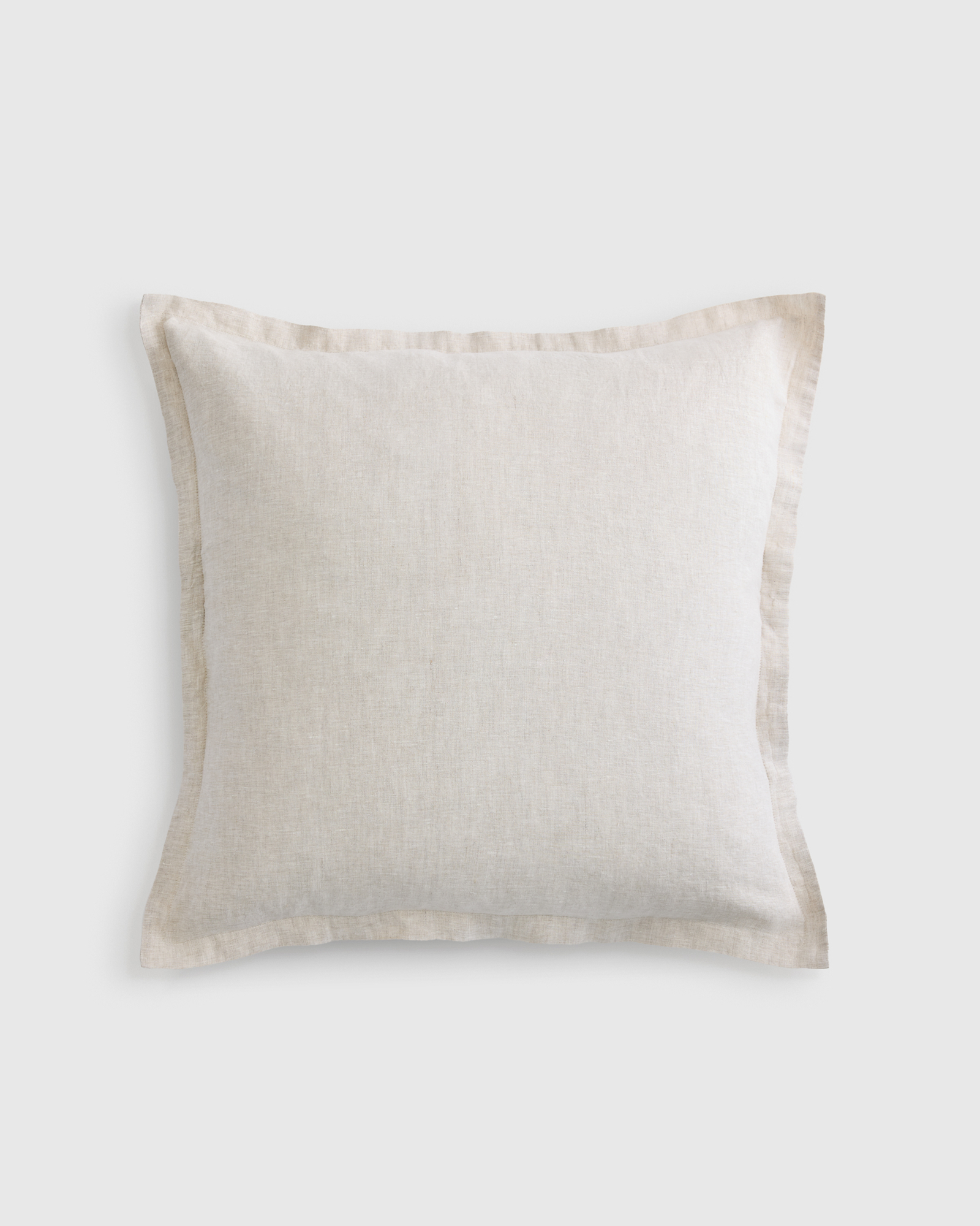 European Linen Euro Sham - EuroSize Chart, Natural Chambray