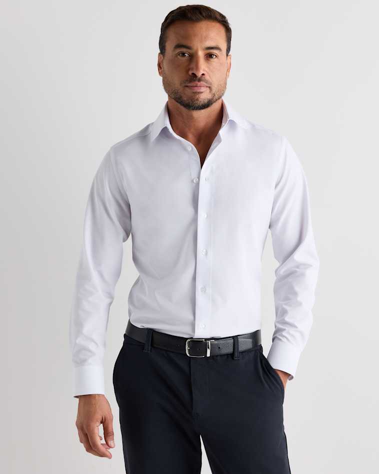 Men's Oxford Non-Iron Dress Shirt in Granite Grey, Size Small, Organic Cotton by Quince Men's Oxford Non-Iron Dress Shirt in Granite Grey, Size Small, Organic Cotton by Quince