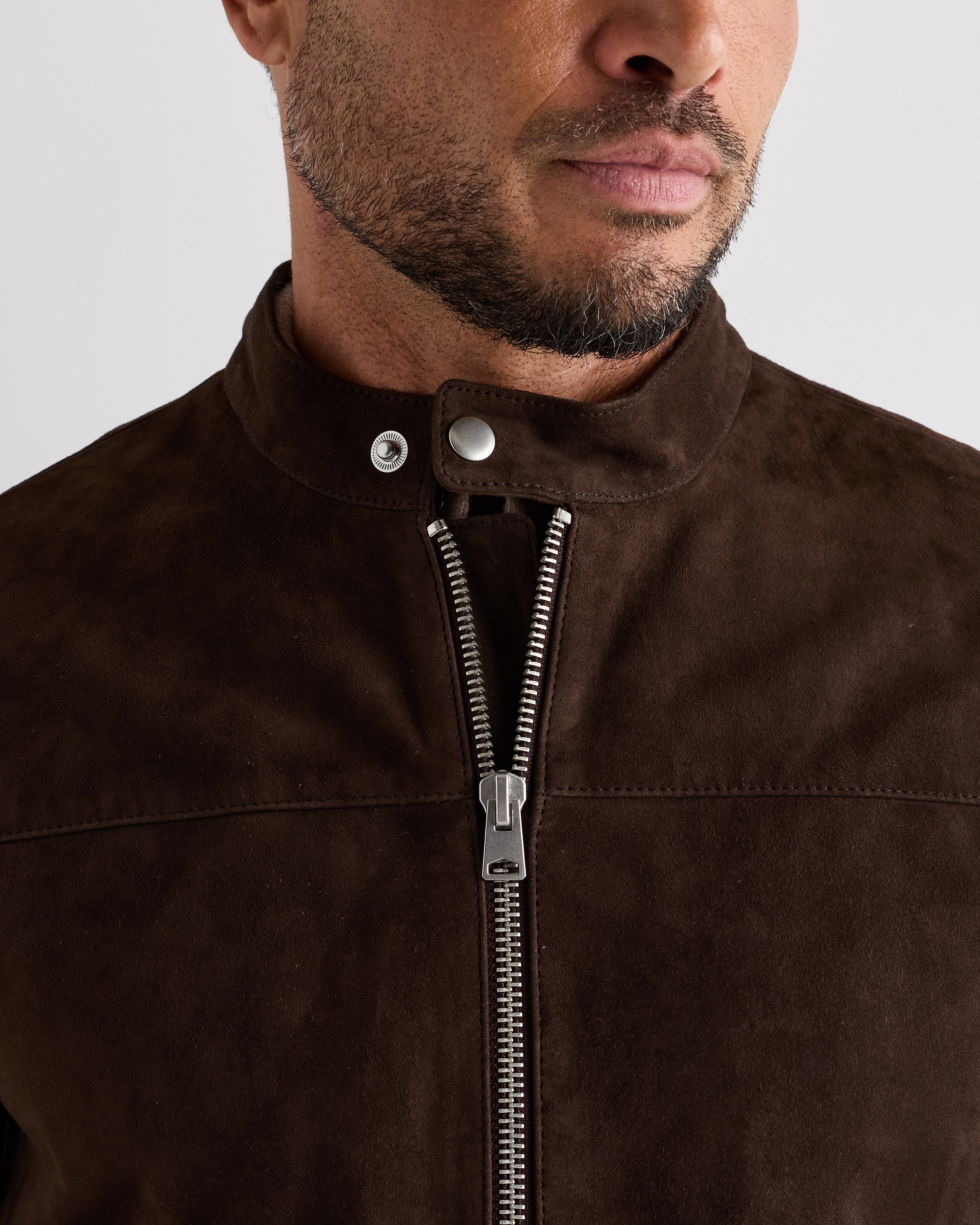 100% Suede Café Racer Jacket