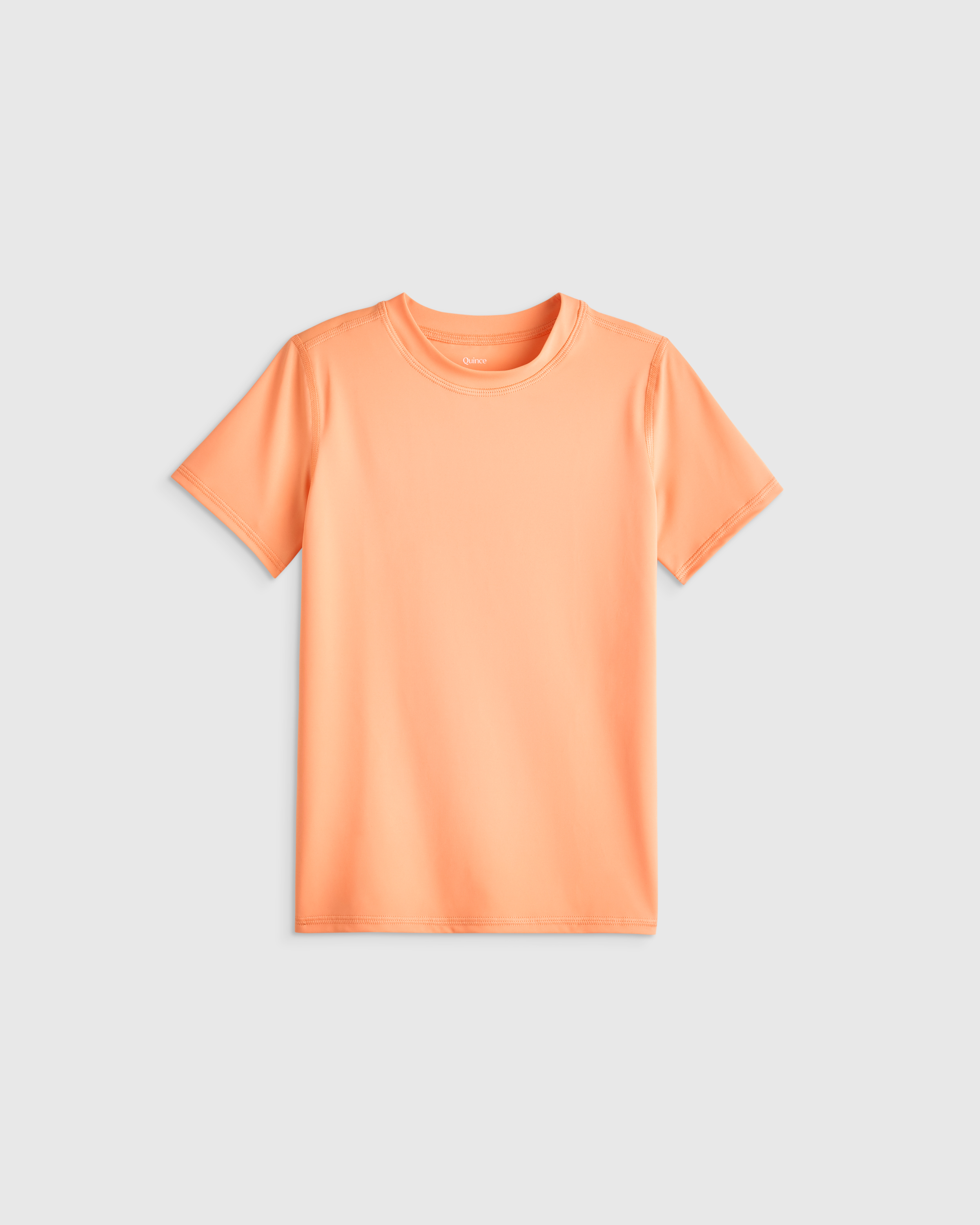 Coral Orange Short Sleeve Rash Guard Top