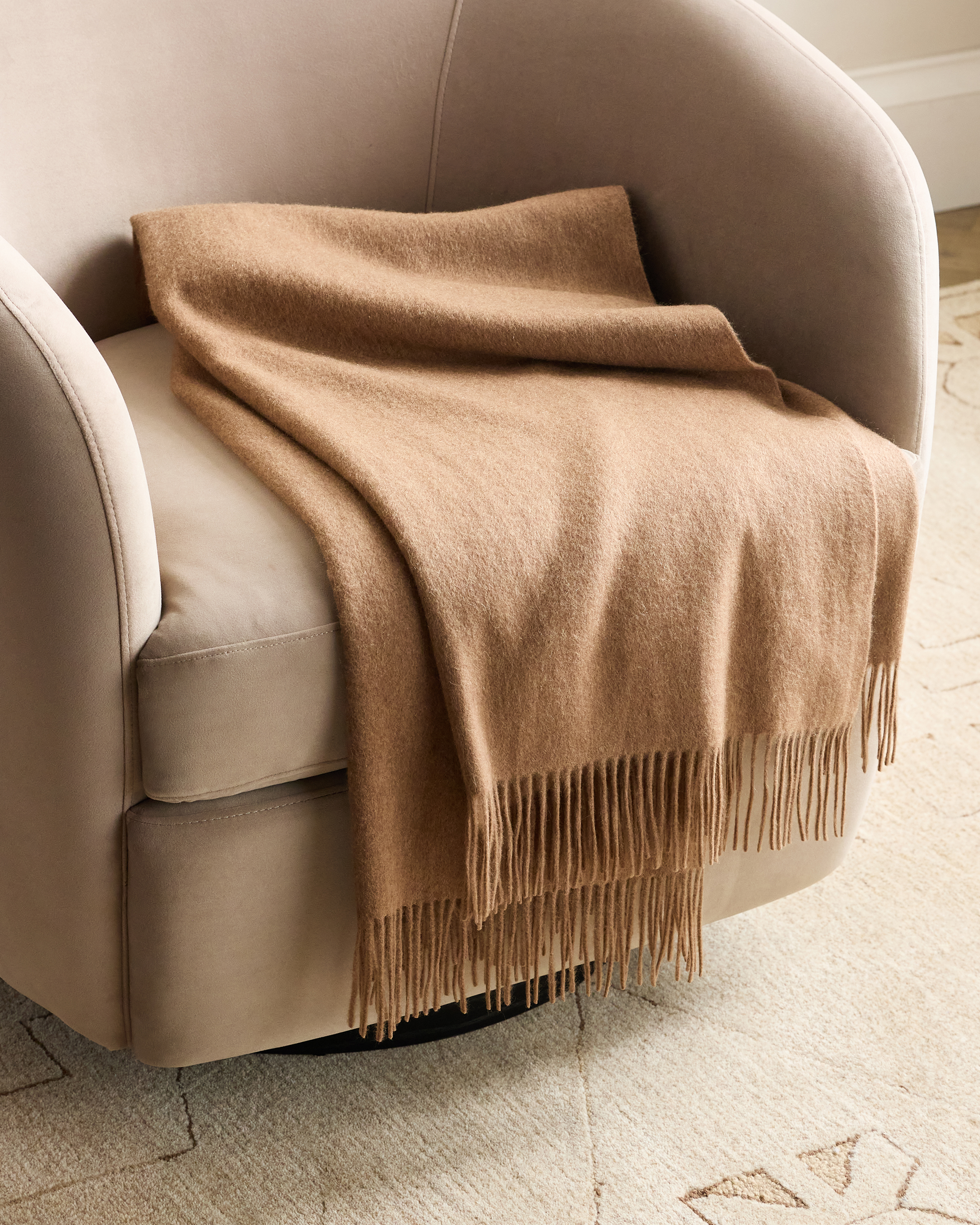 Teak Mongolian Cashmere Throw