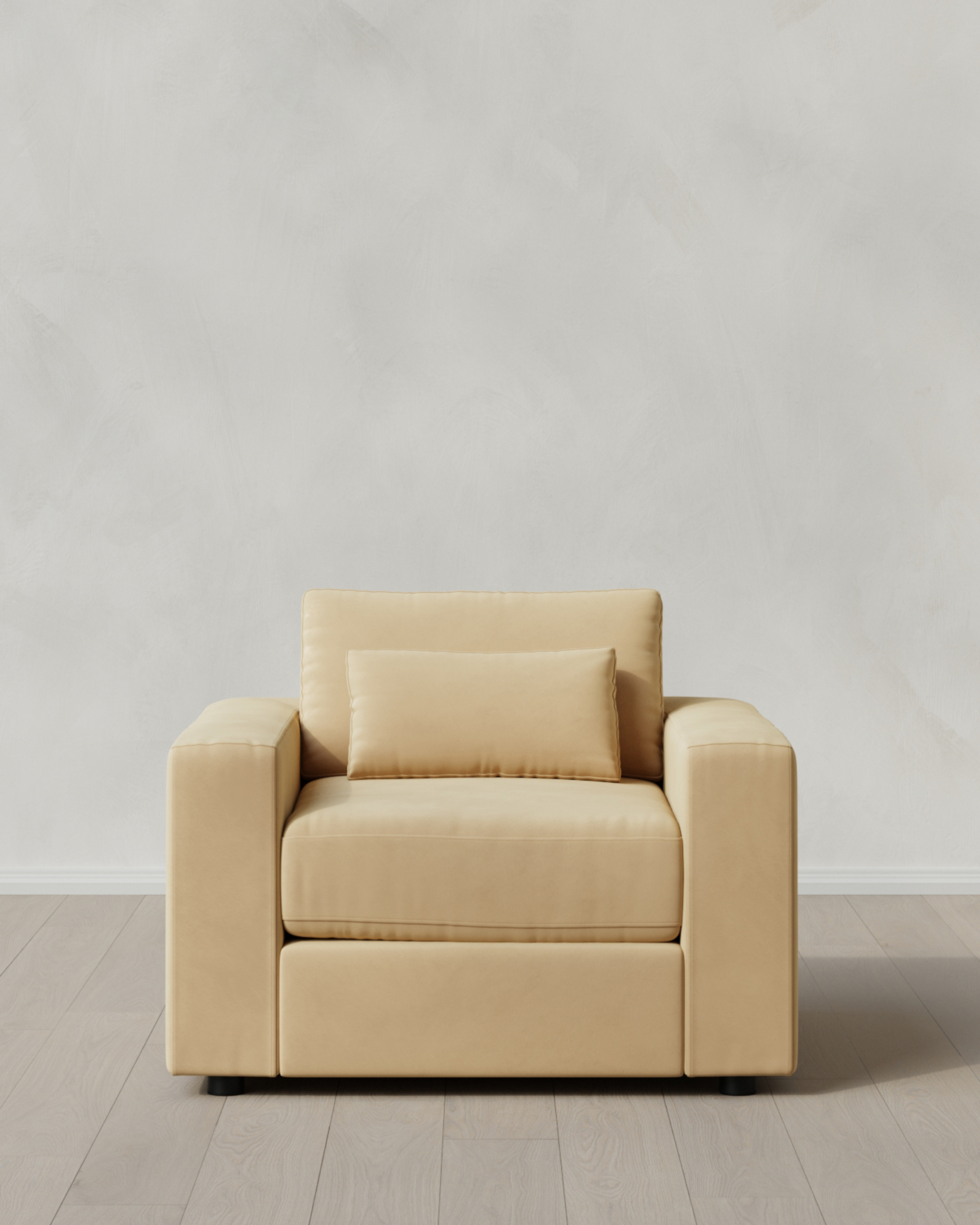 Linen Ashford Deep Seat Chair and a Half in Performance Velvet