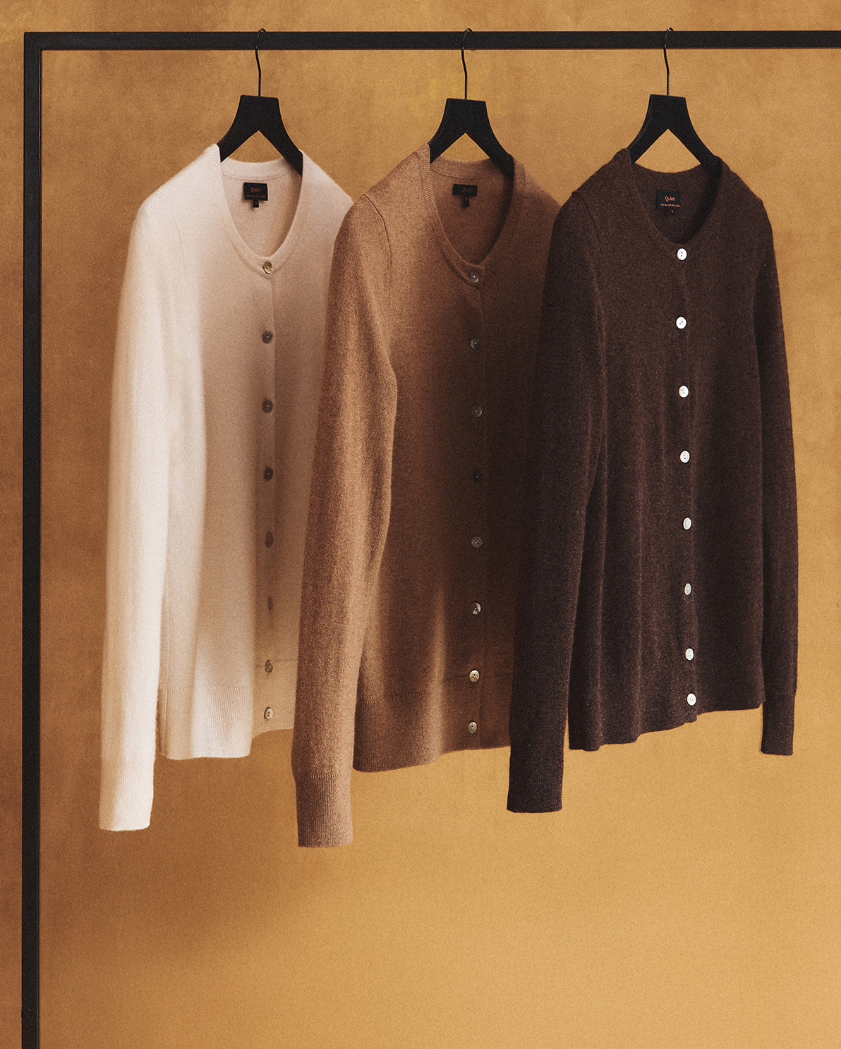 Teak Mongolian Cashmere Cardigan Sweater