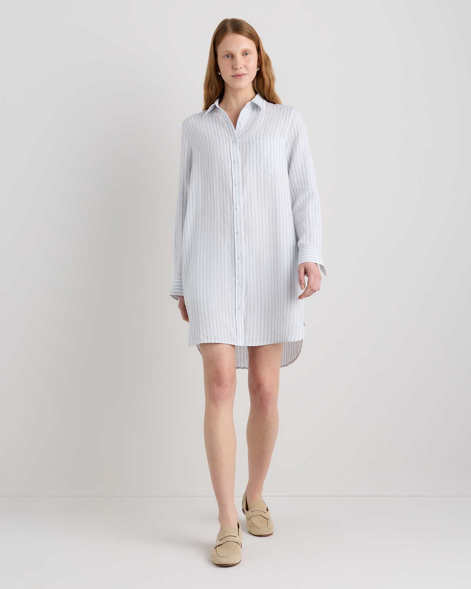 100% European Linen Shirt Dress 100% European Linen Shirt Dress