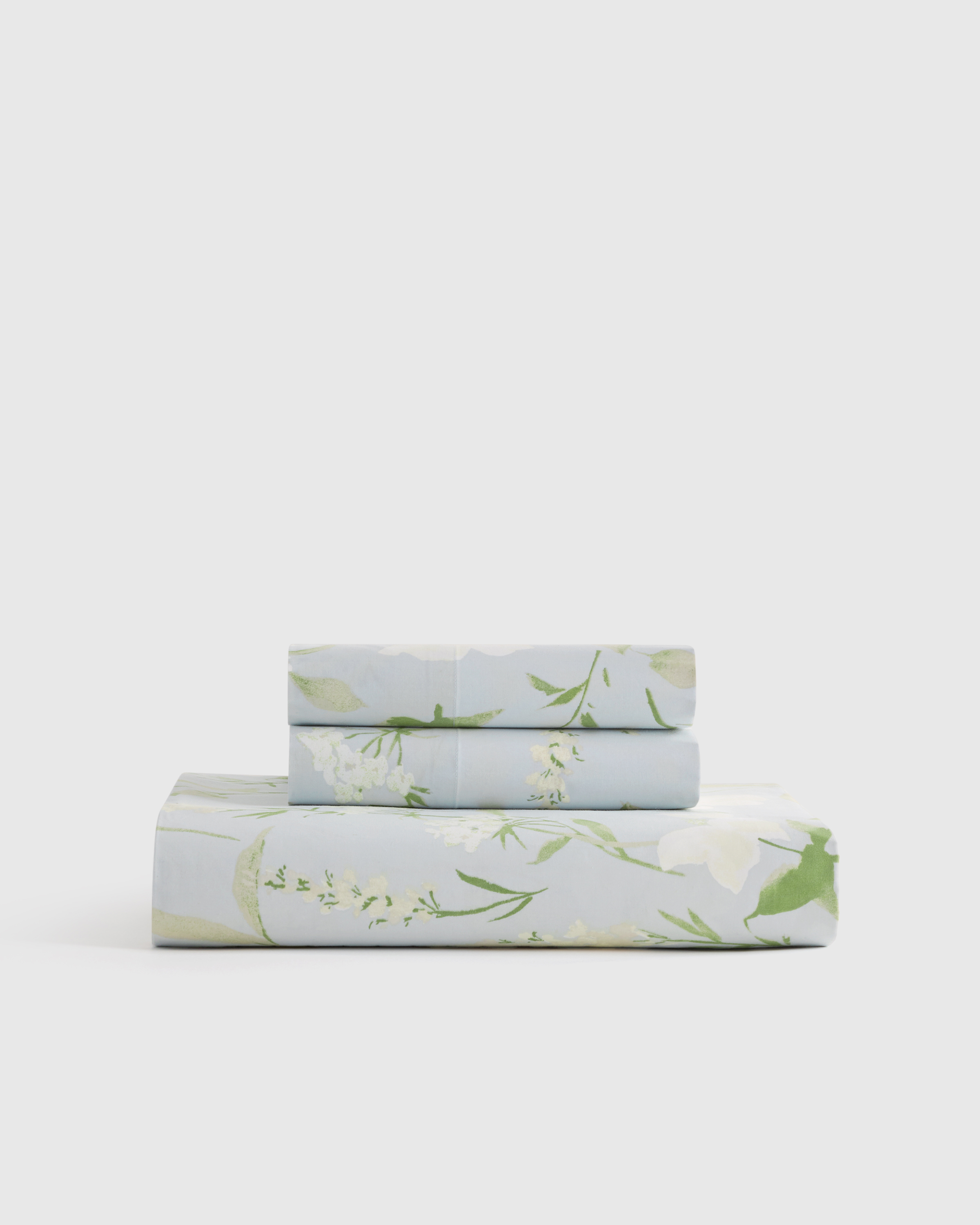 Blue Garden Classic Organic Percale Fitted Sheet Set