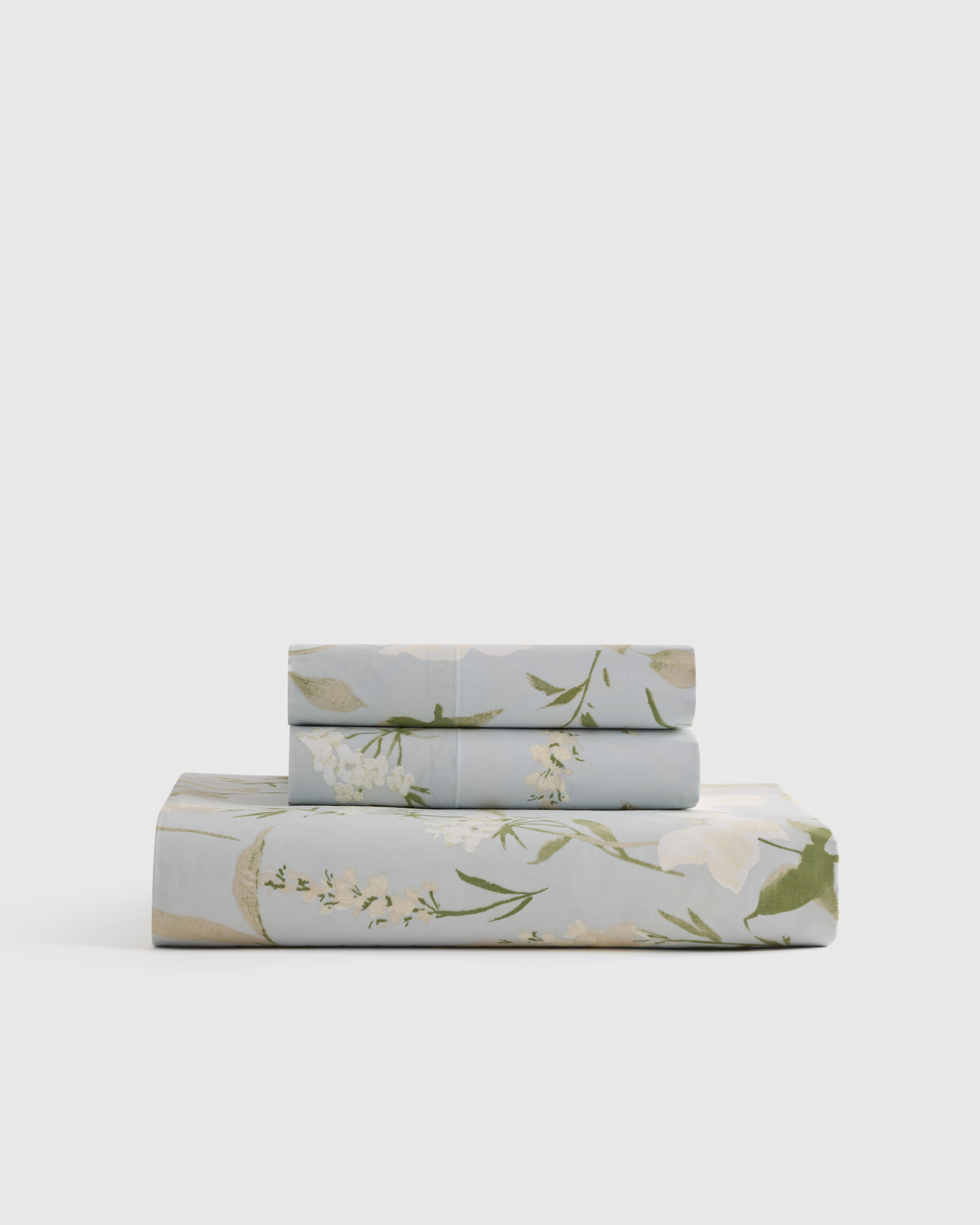 Blue Garden Classic Organic Percale Fitted Sheet Set