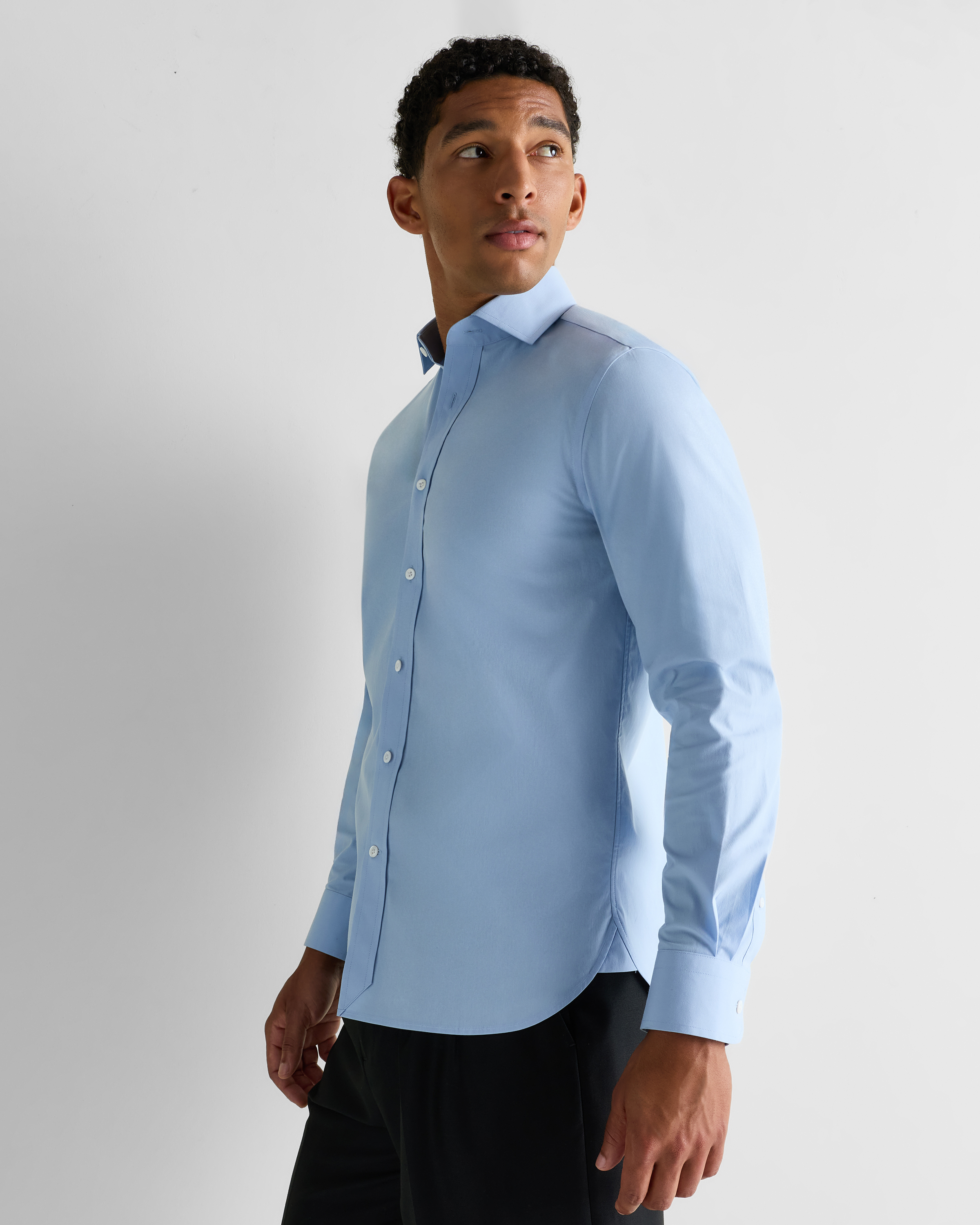 Men's Stretch Poplin Dress Shirt in Pale Blue, Size XXL, Organic Cotton by Quince