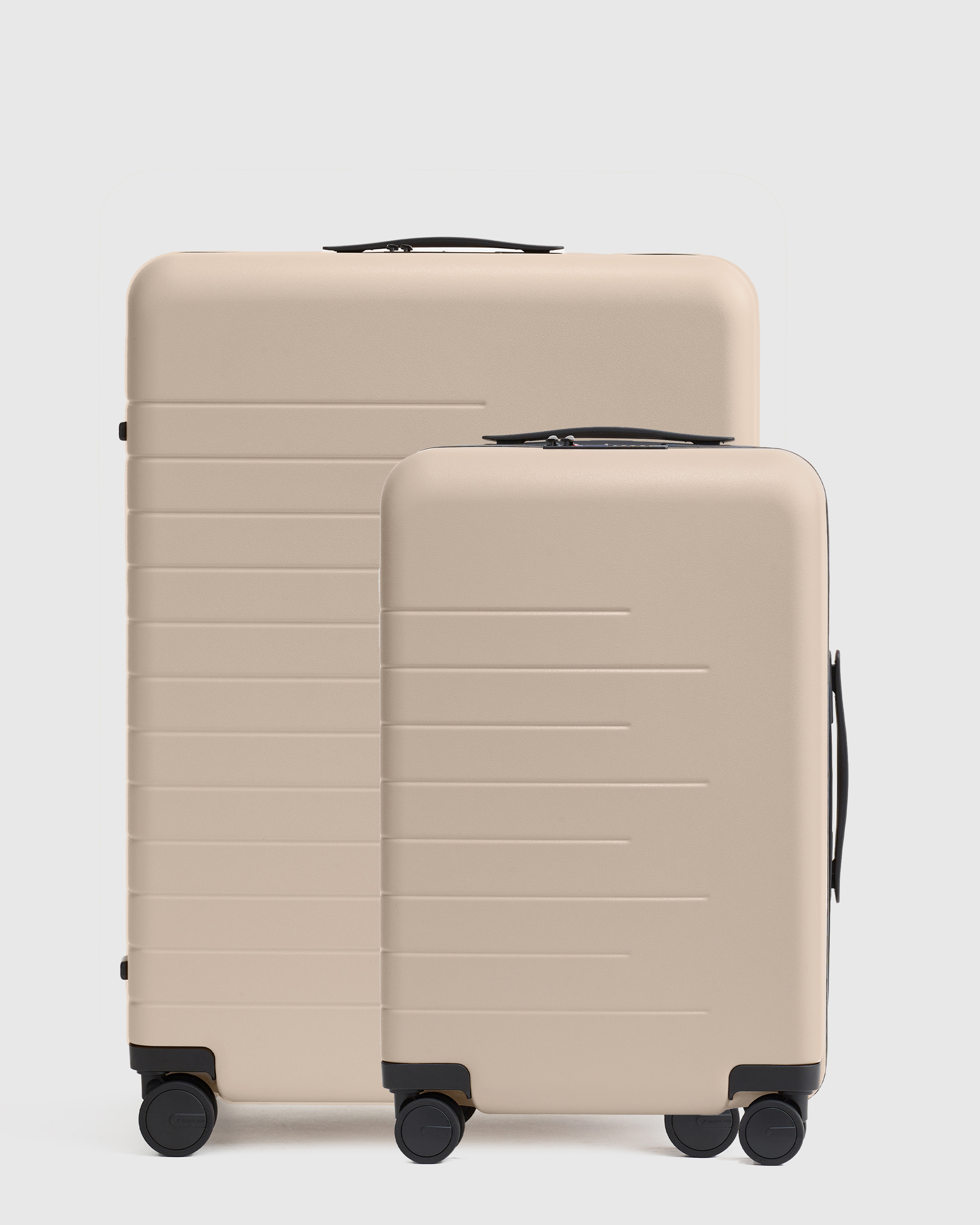 Quince Expandable Carry-on & Medium Check-in Suitcase Bundle In Brown