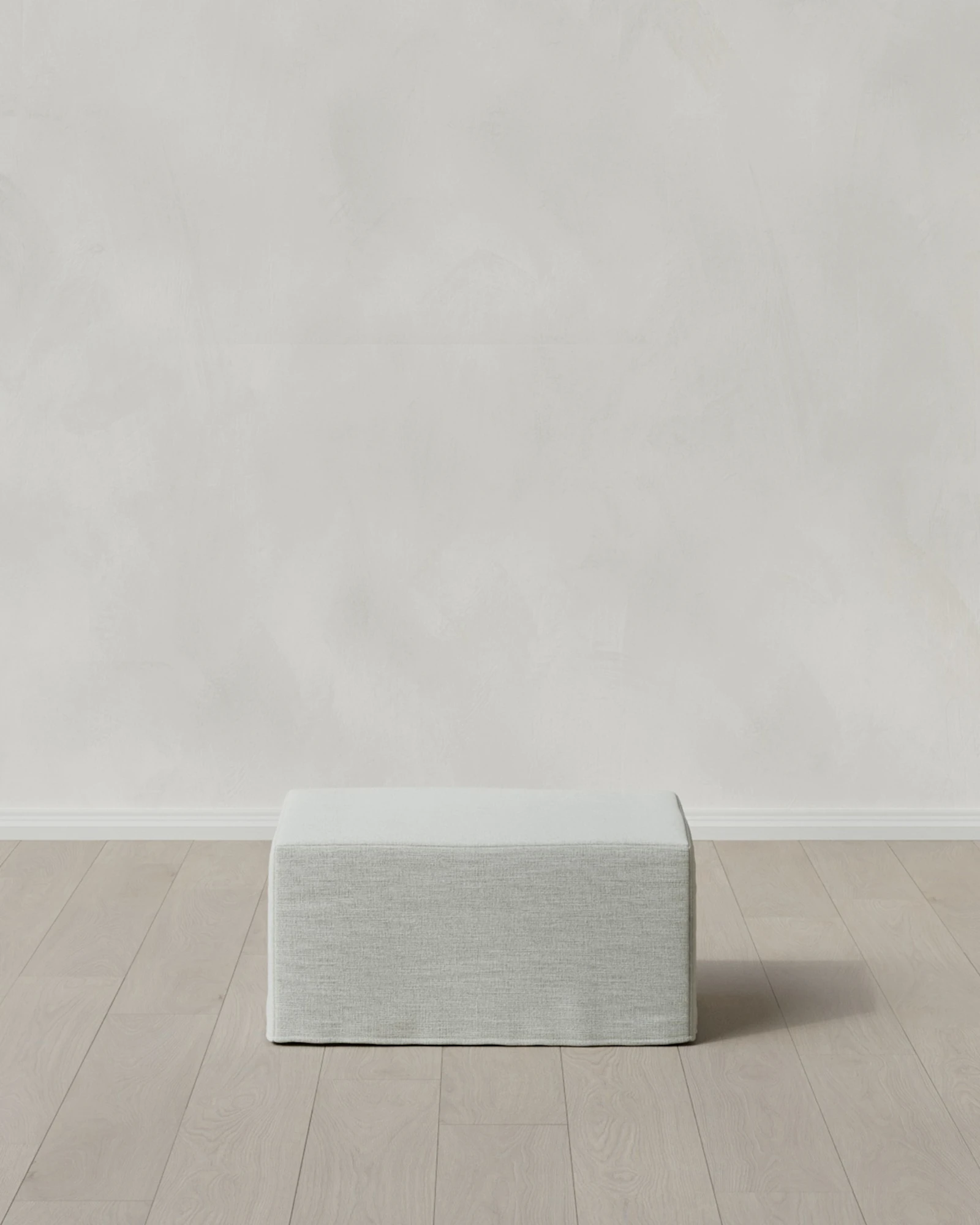 Ellery Performance Linen Slipcover Ottoman