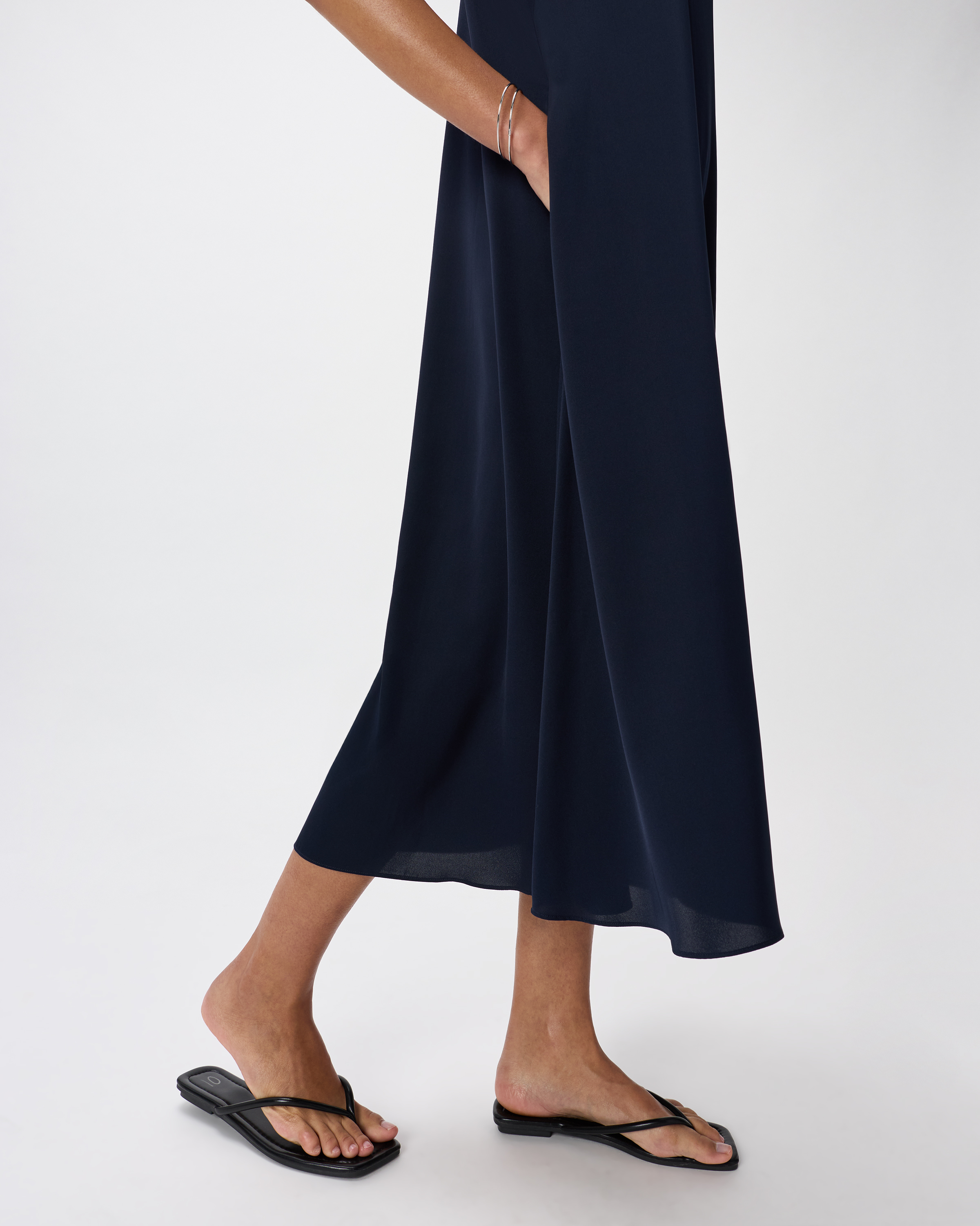 Washable Stretch Silk Voluminous Maxi Dress