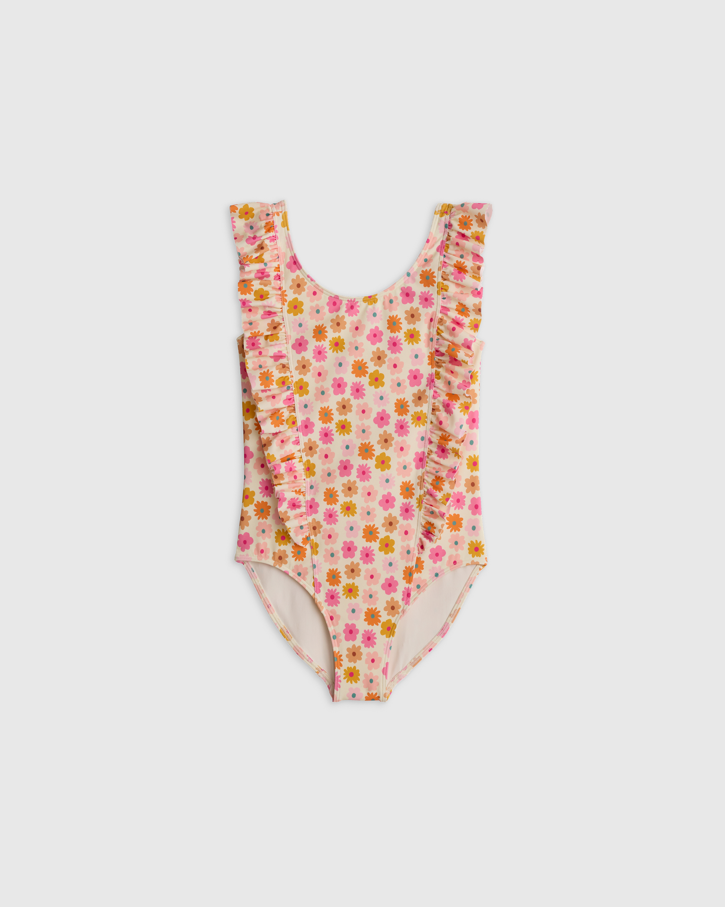Multi Daisy Ruffle One Piece Swimsuit