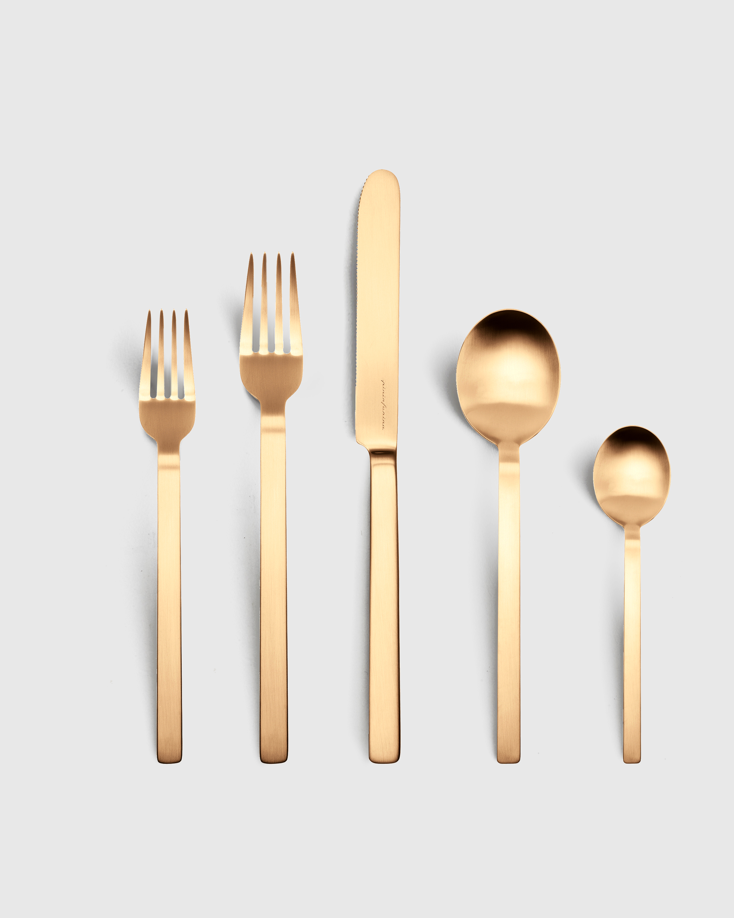 Brushed Gold Stile Flatware 20-Pc Set