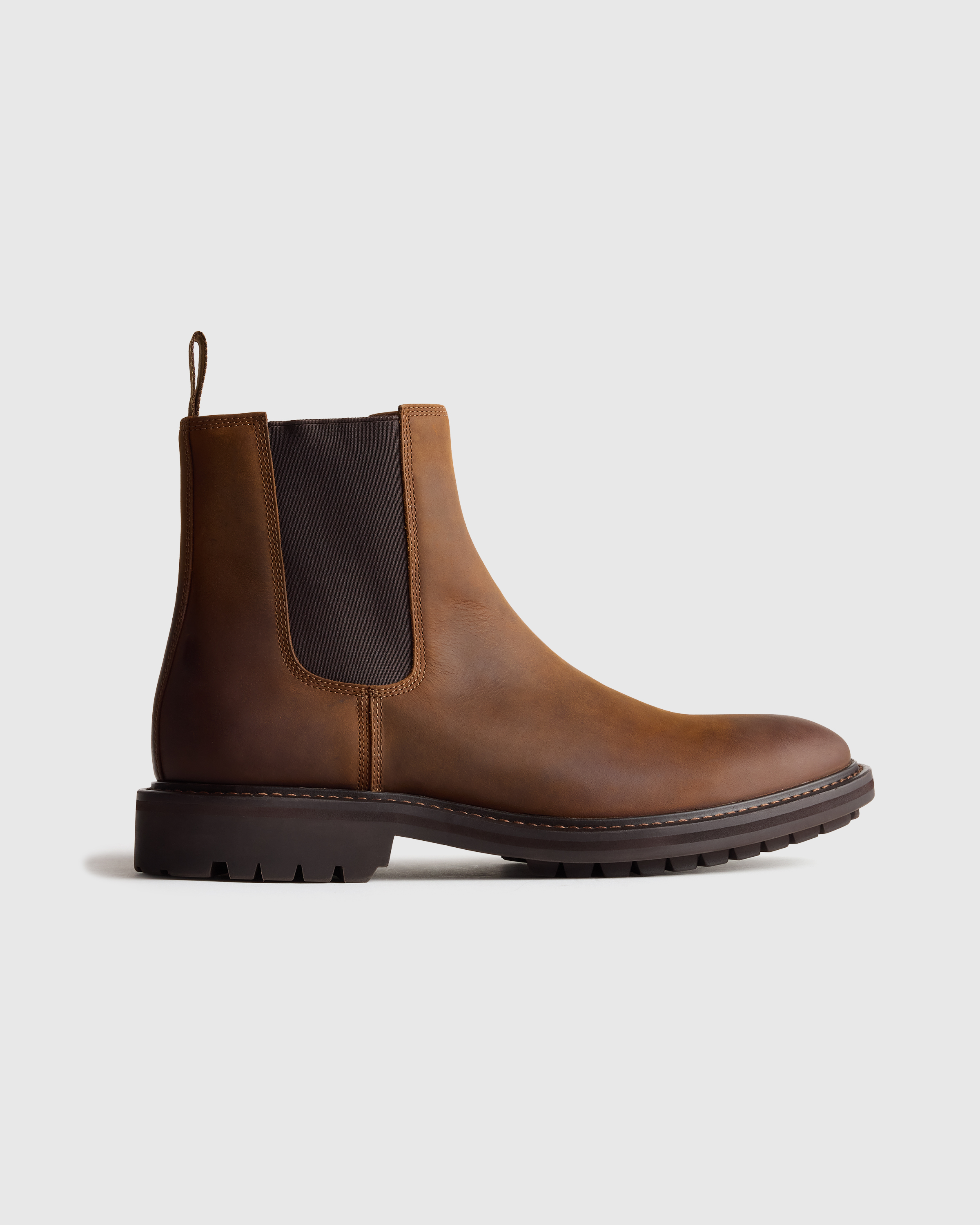 Firewood Rugged Leather Lug Sole Chelsea Boot