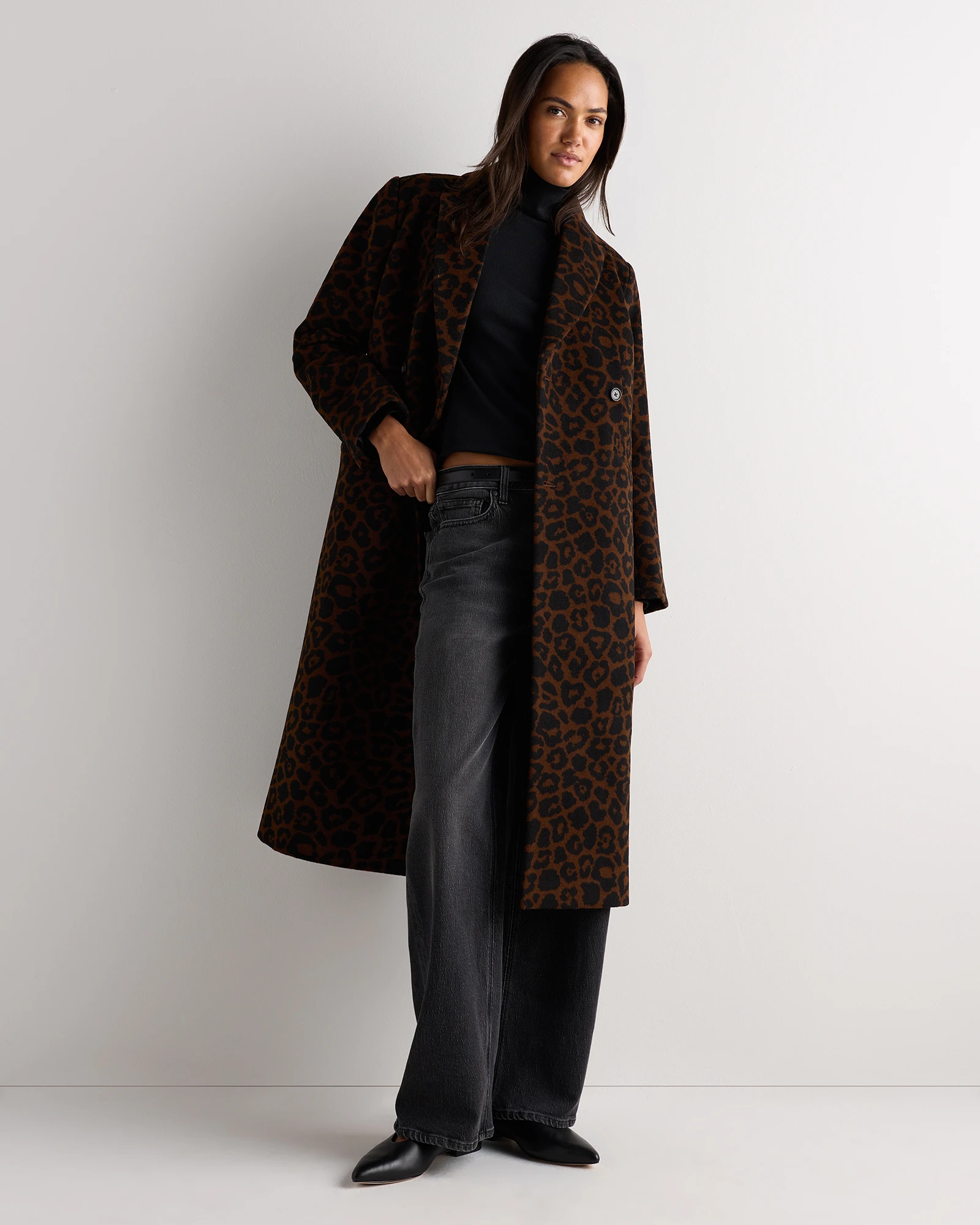 Wool Cashmere Tailored Long Coat