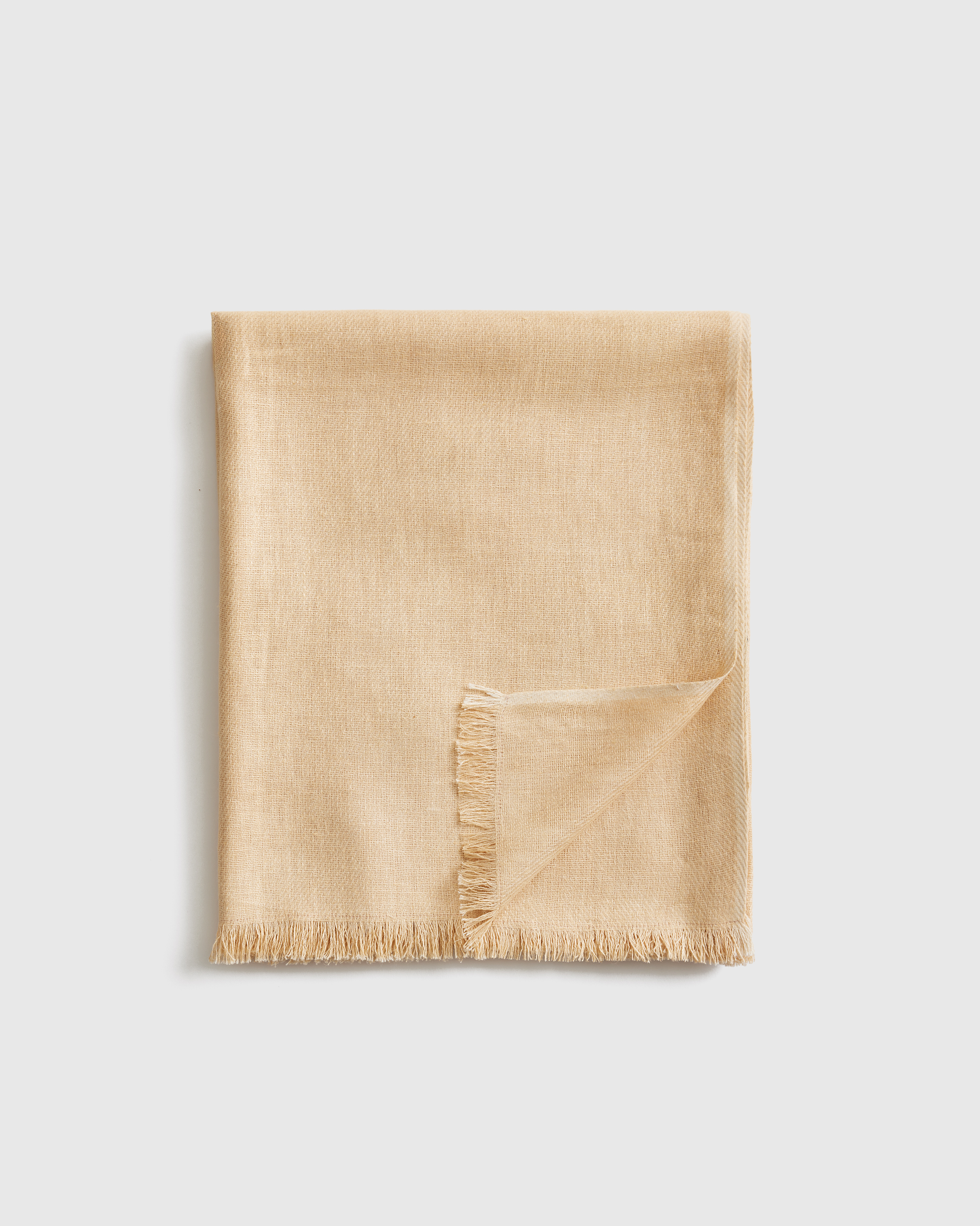 Beige Lightweight European Linen Throw
